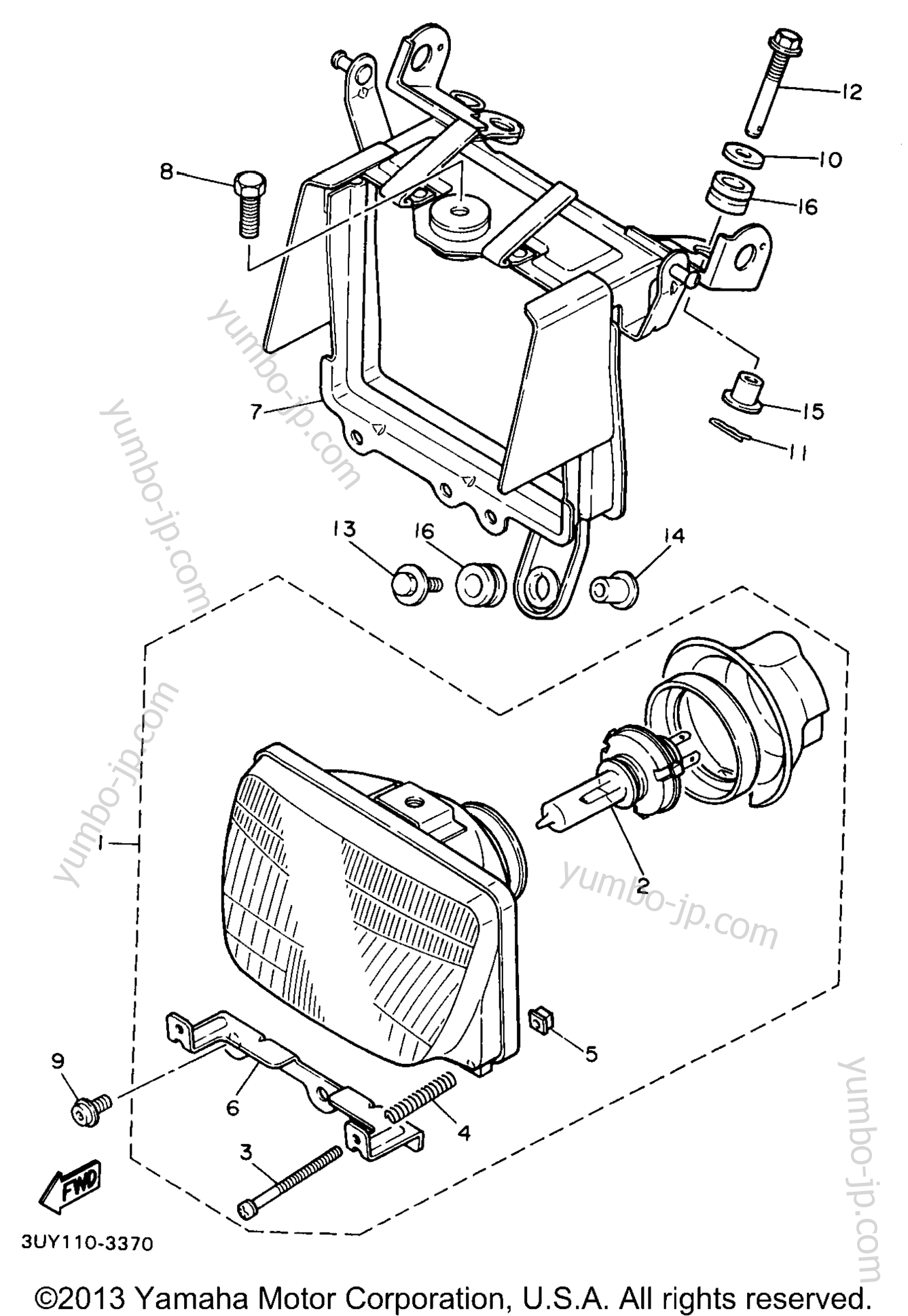 HEADLIGHT для мотоциклов YAMAHA XT600EEC CA 1993 г.