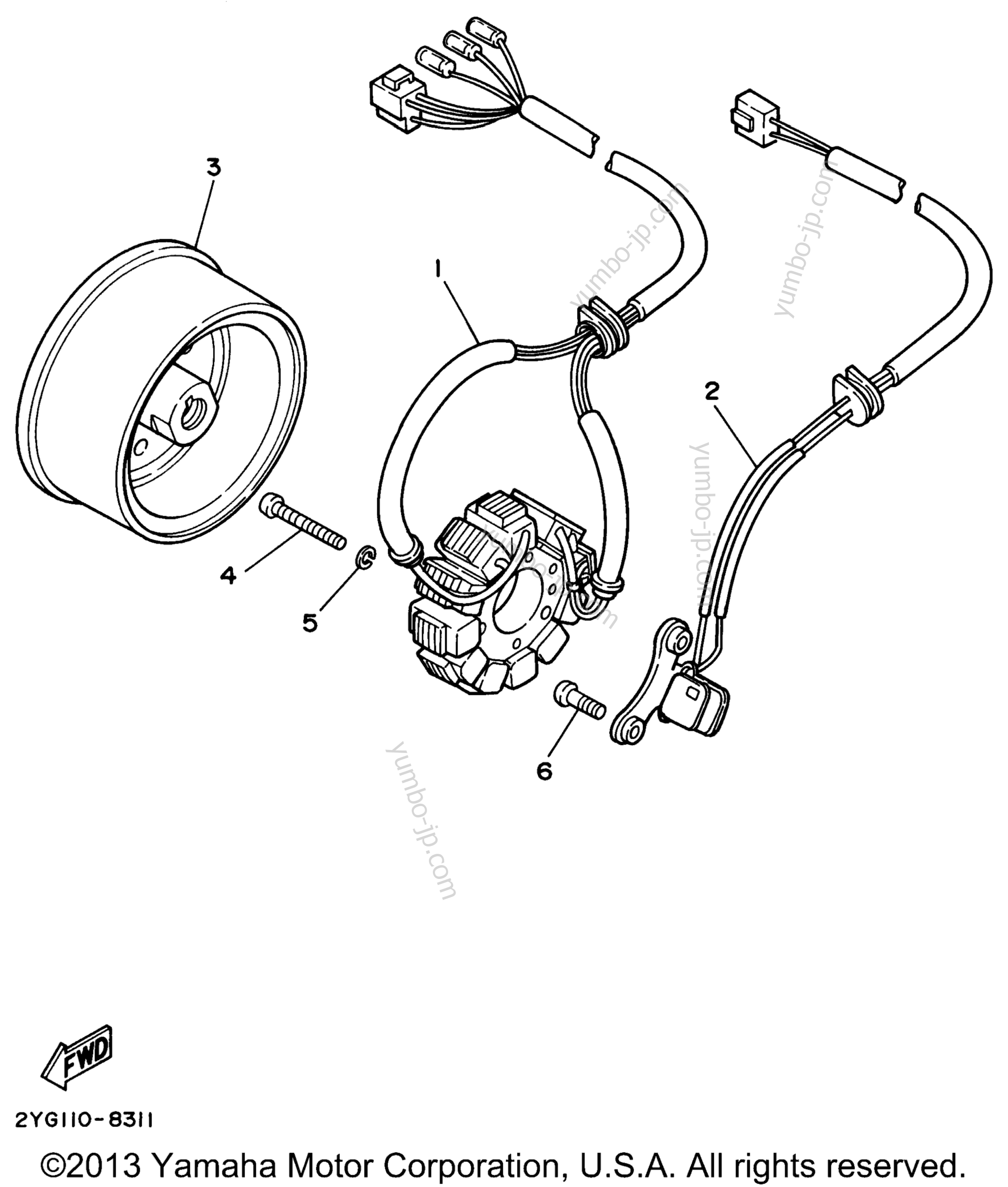 GENERATOR для мотоциклов YAMAHA TW200HC CA 1996 г.