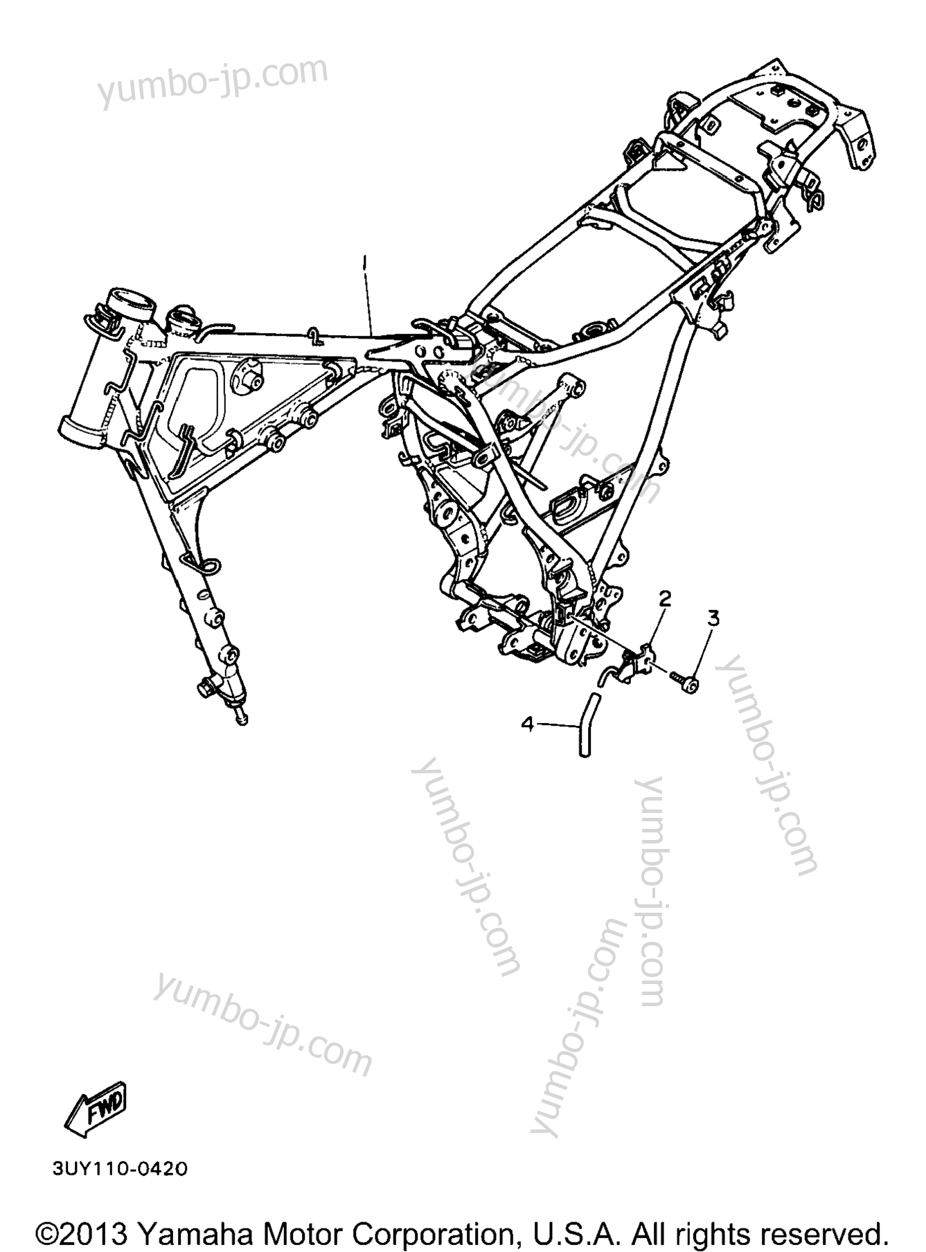 Frame (California Model Only) for motorcycles YAMAHA XT600EE 1993 year