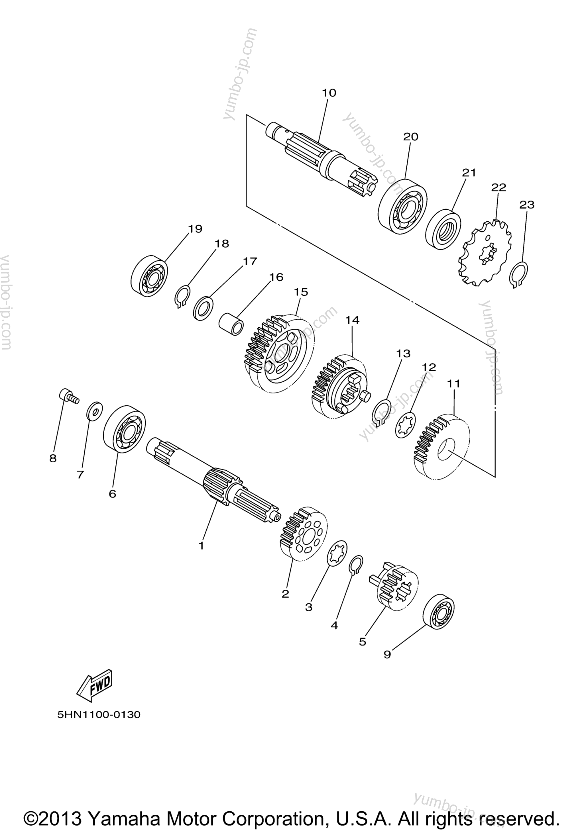 TRANSMISSION для мотоциклов YAMAHA TTR90E (TTR90ES) 2004 г.