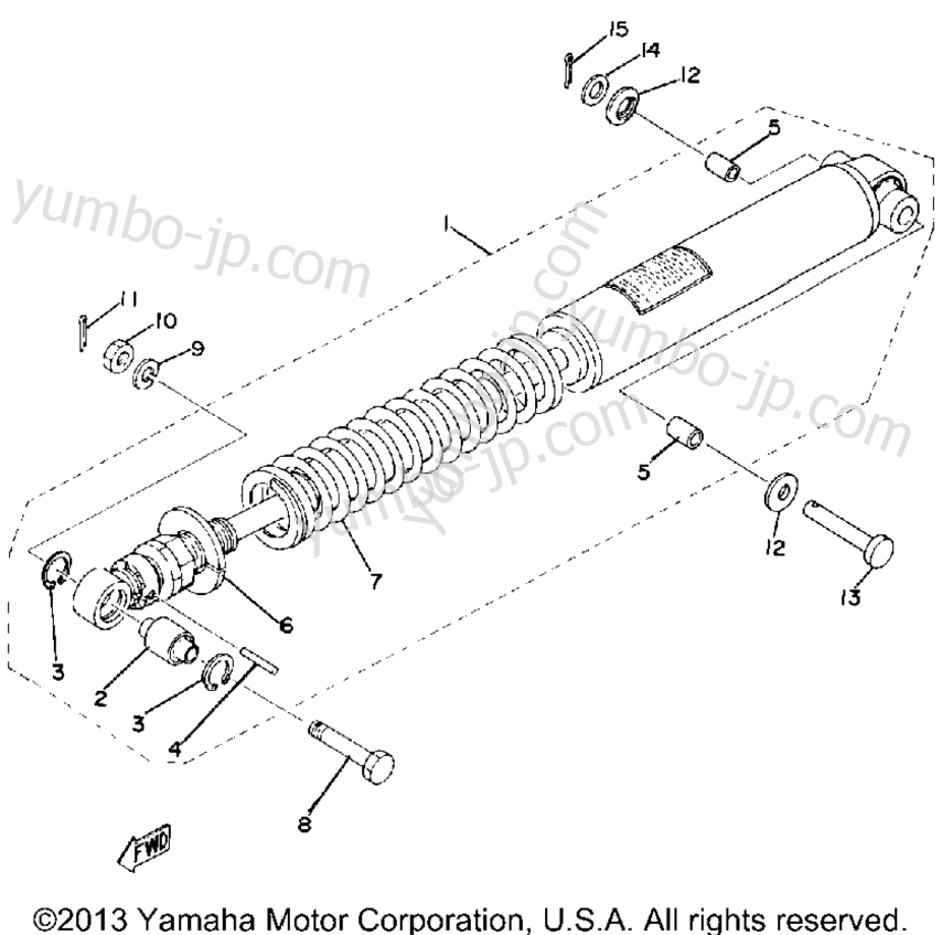 Rear Suspension для мотоциклов YAMAHA TZ250G 1980 г.