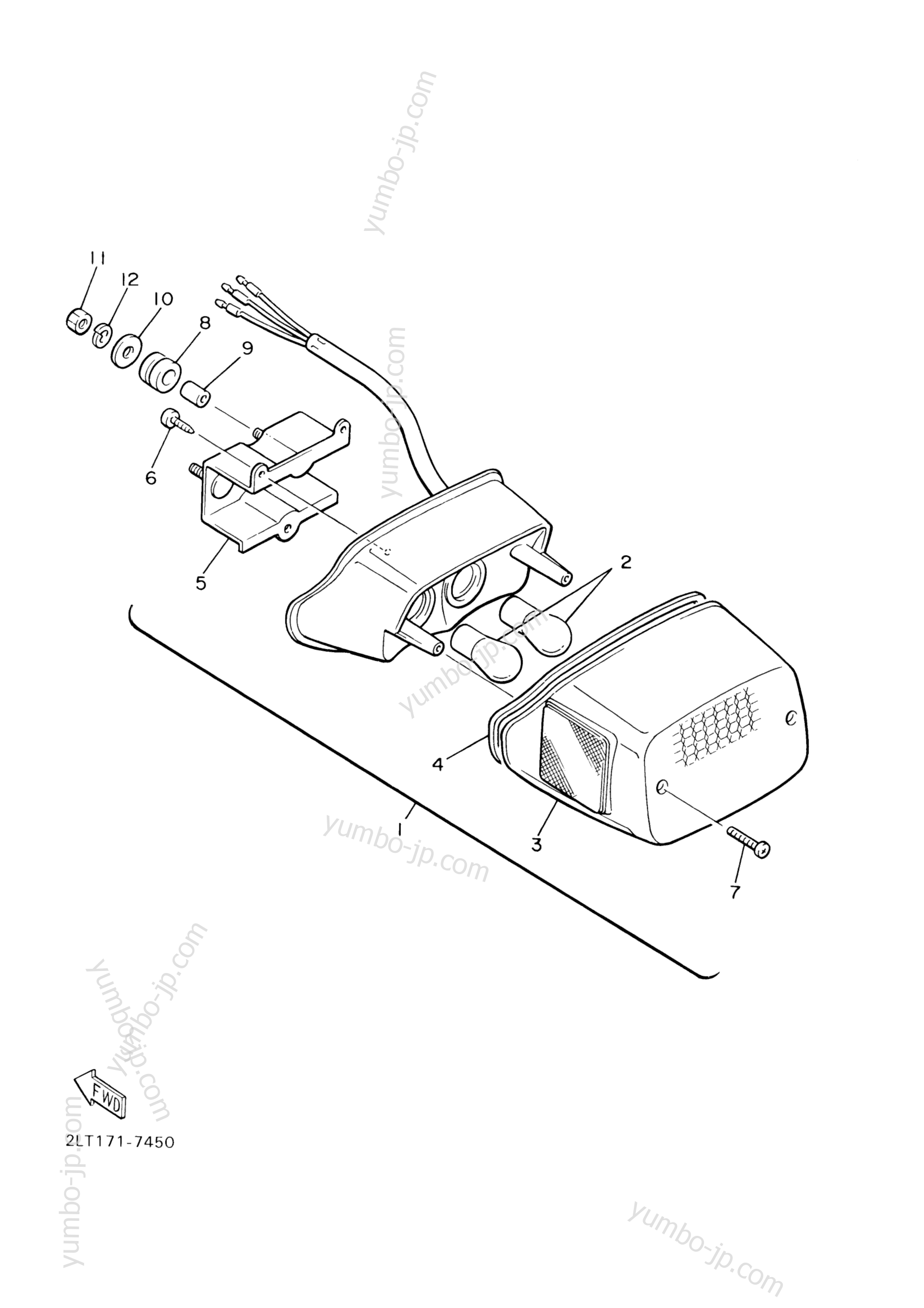 TAILLIGHT для мотоциклов YAMAHA V-MAX (VMX1200S) 2004 г.