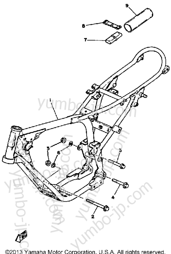 Frame-Tool for motorcycles YAMAHA DT100H 1981 year