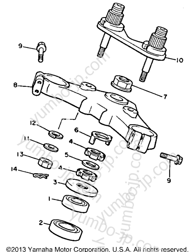 Steering для мотоциклов YAMAHA XVZ12TK 1983 г.