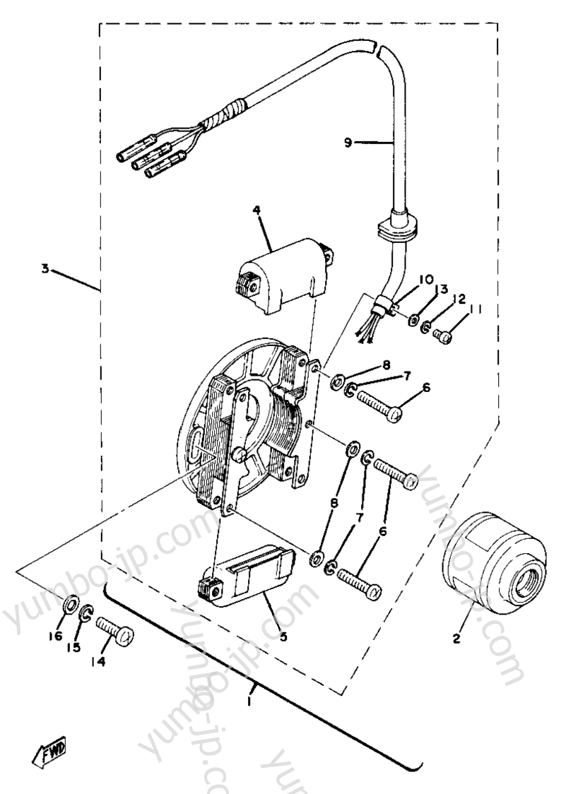 C - D - I - Magneto Yz80f для мотоциклов YAMAHA YZ80D 1977 г.