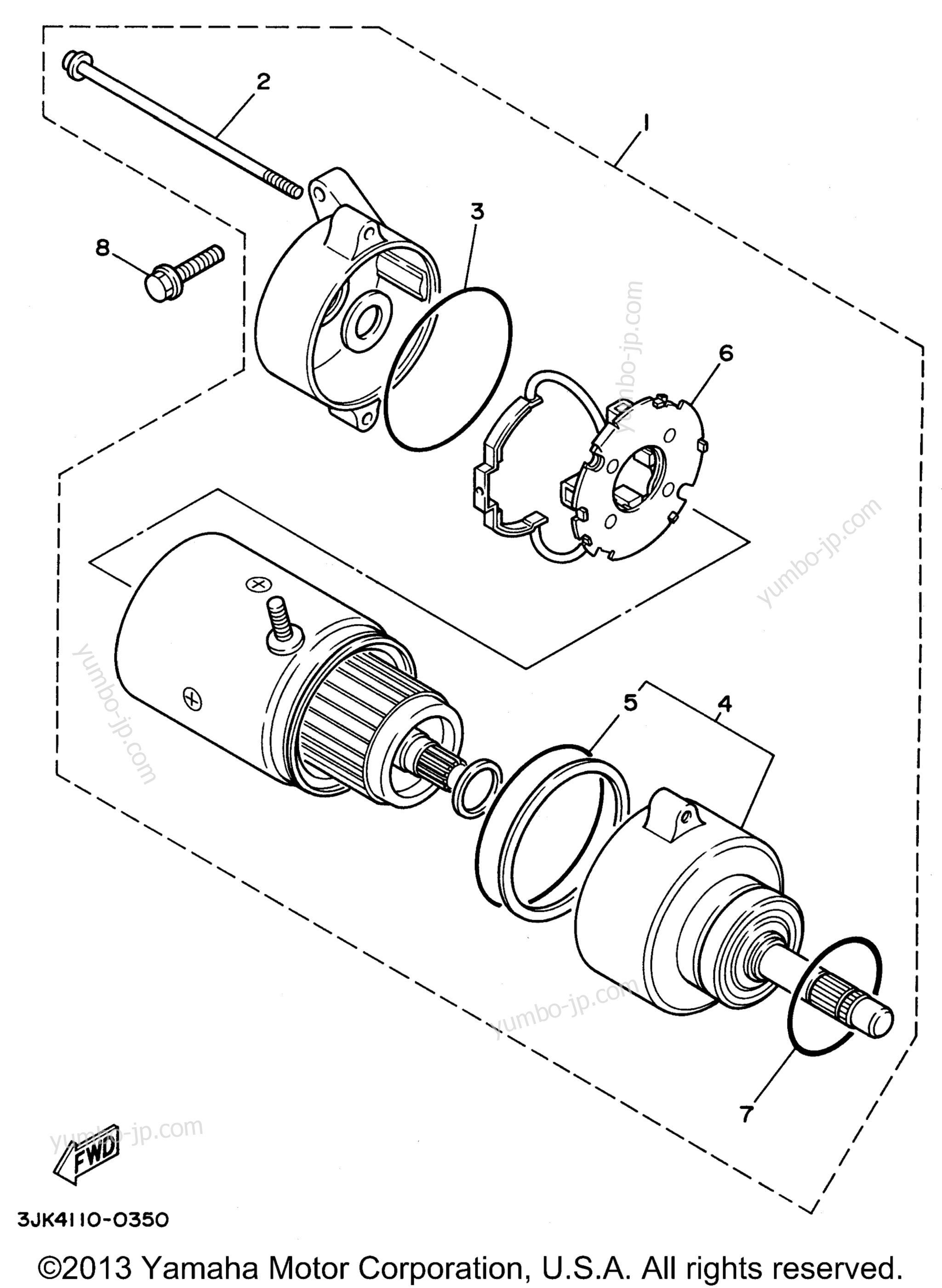 STARTING MOTOR для мотоциклов YAMAHA VIRAGO 1100 SPECIAL (XV1100SH) CA 1996 г.