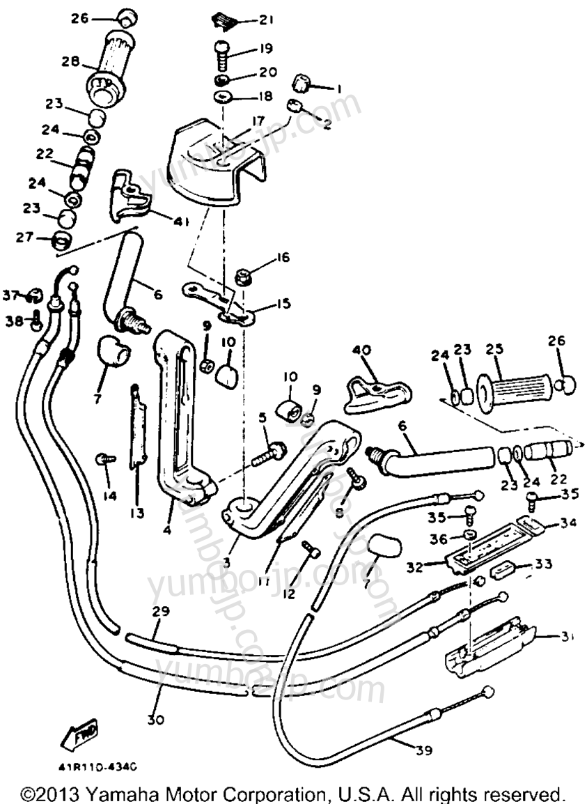 Handlebar Cable для мотоциклов YAMAHA XVZ12KC2 1984 г.