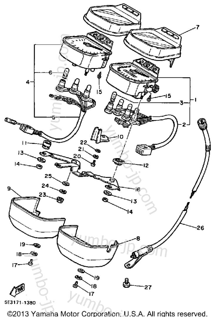 Измерительные приборы для мотоциклов YAMAHA MIDNIGHT VIRAGO 750 (XV750MK) 1983 г.