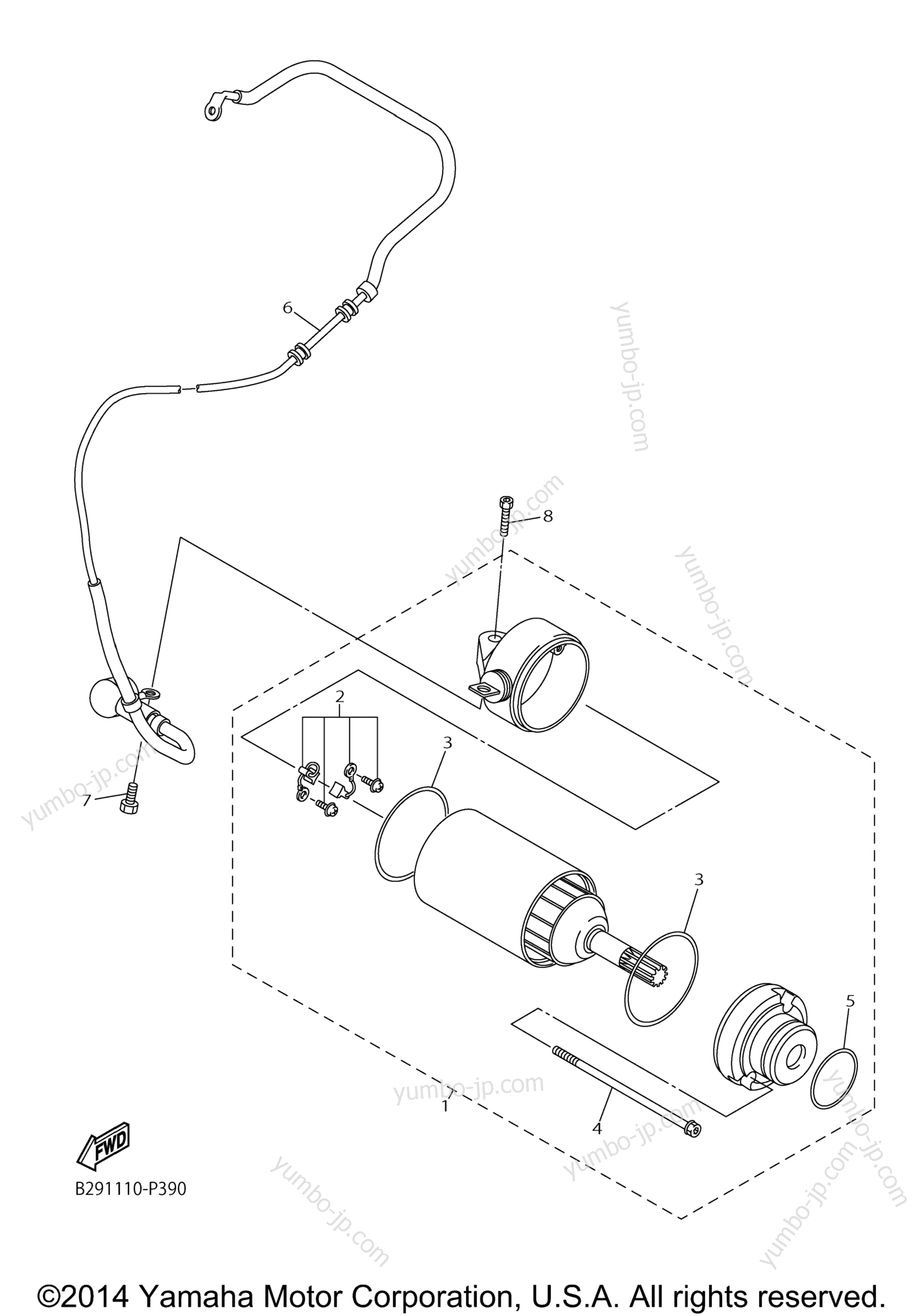 STARTING MOTOR for motorcycles YAMAHA YZ250FX (YZ250FXF) 2015 year