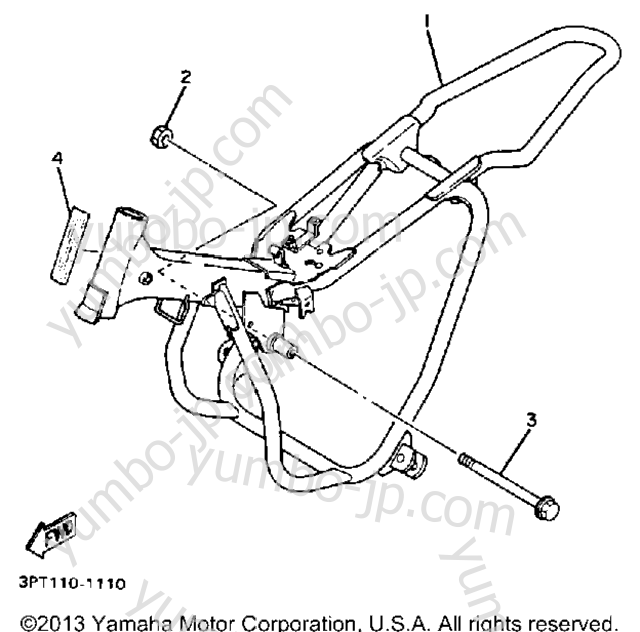 FRAME for motorcycles YAMAHA Y-ZINGER (PW50B) 1991 year