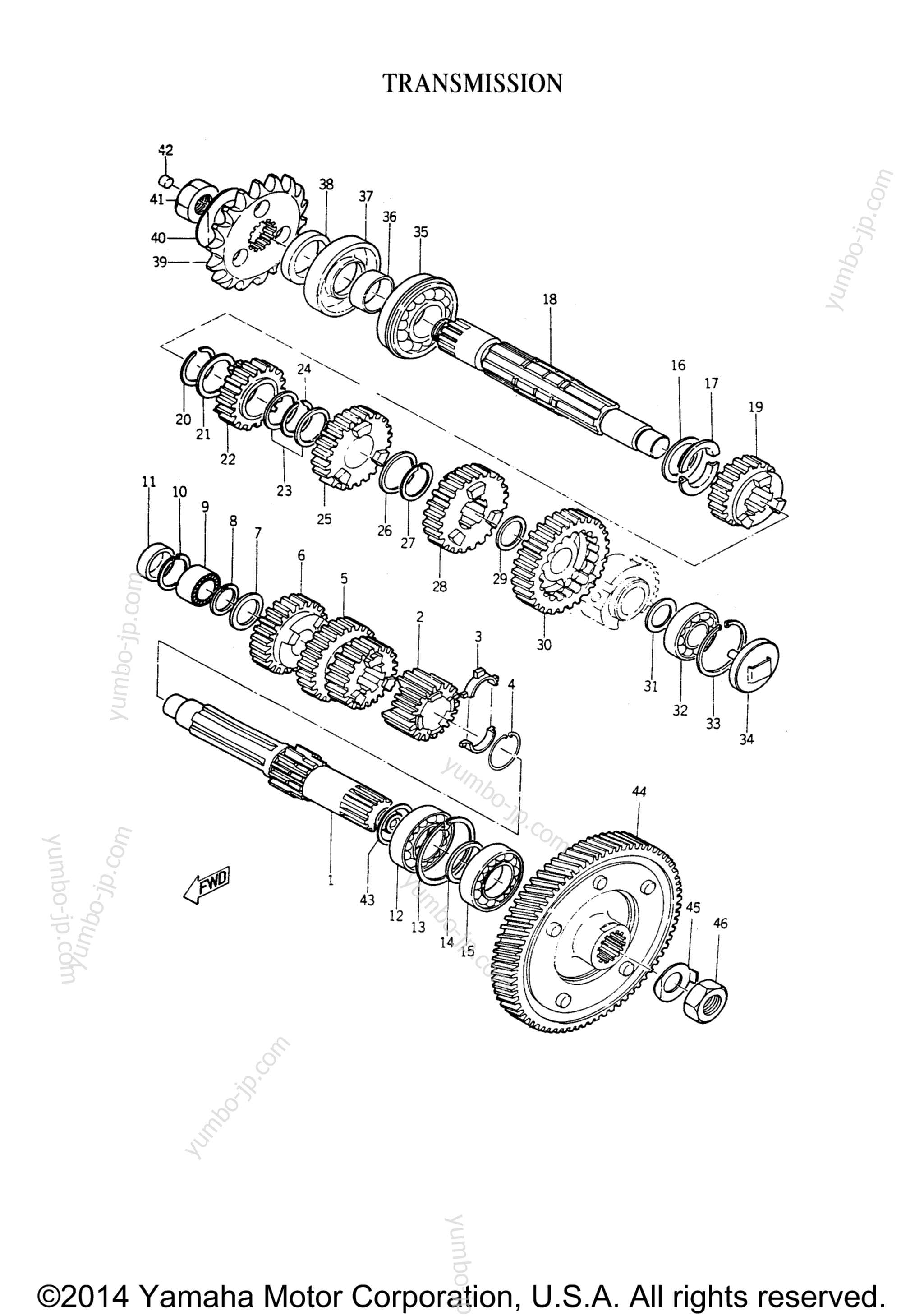 TRANSMISSION для мотоциклов YAMAHA YDS3C 1965 г.