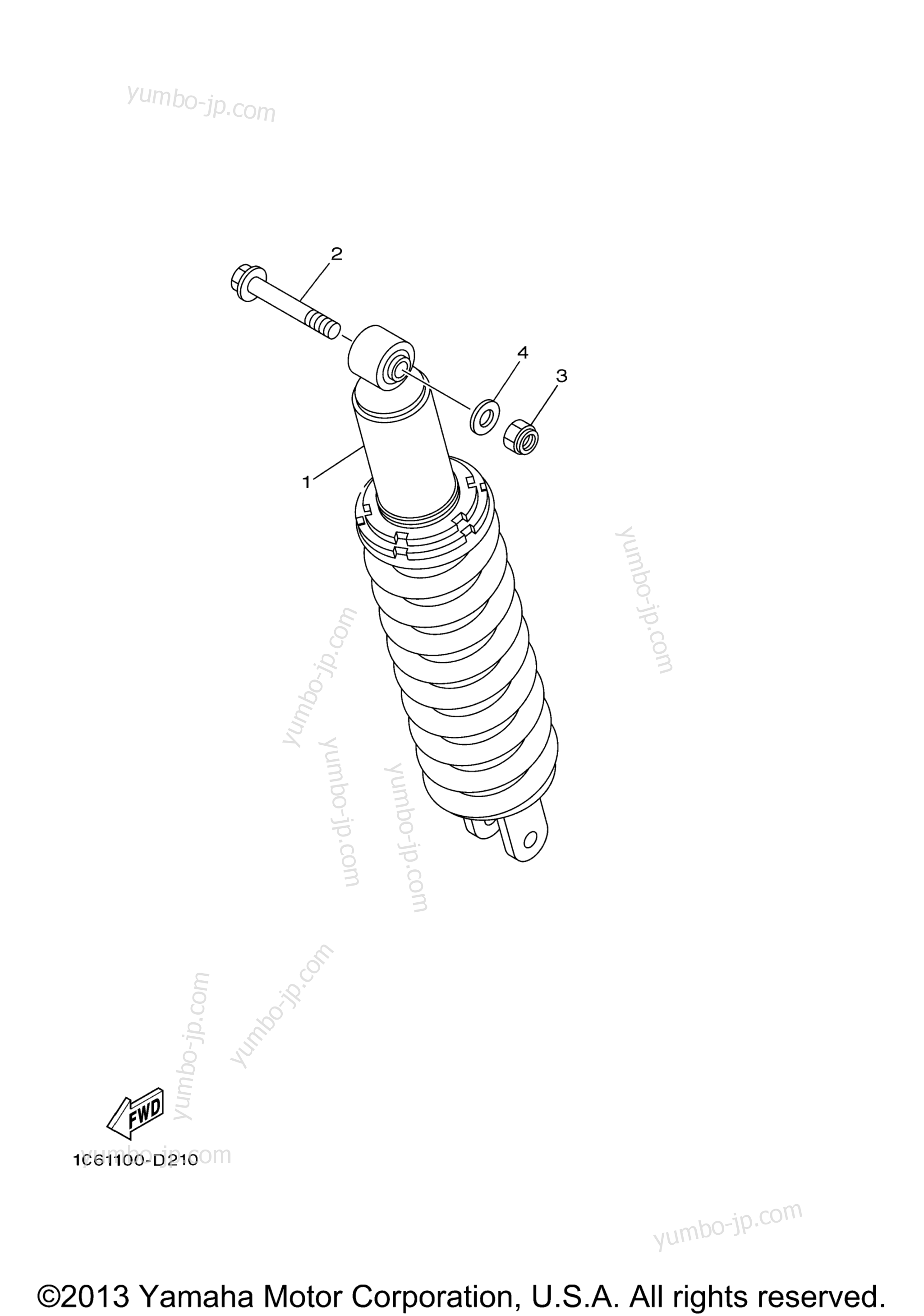 Rear Suspension for motorcycles YAMAHA TT-R230 (TTR230TC) CA 2005 year