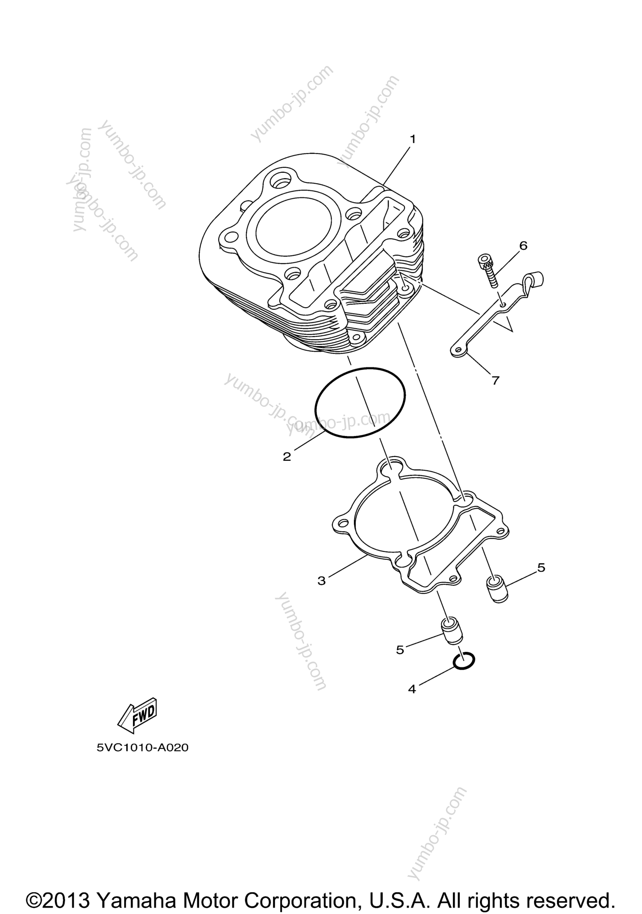 CYLINDER for motorcycles YAMAHA TW200 (TW200X) 2008 year