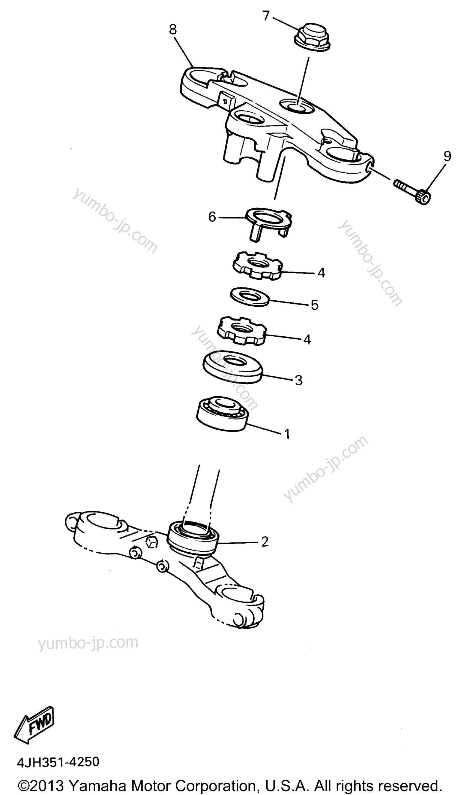 Steering для мотоциклов YAMAHA YZF600RG 1995 г.