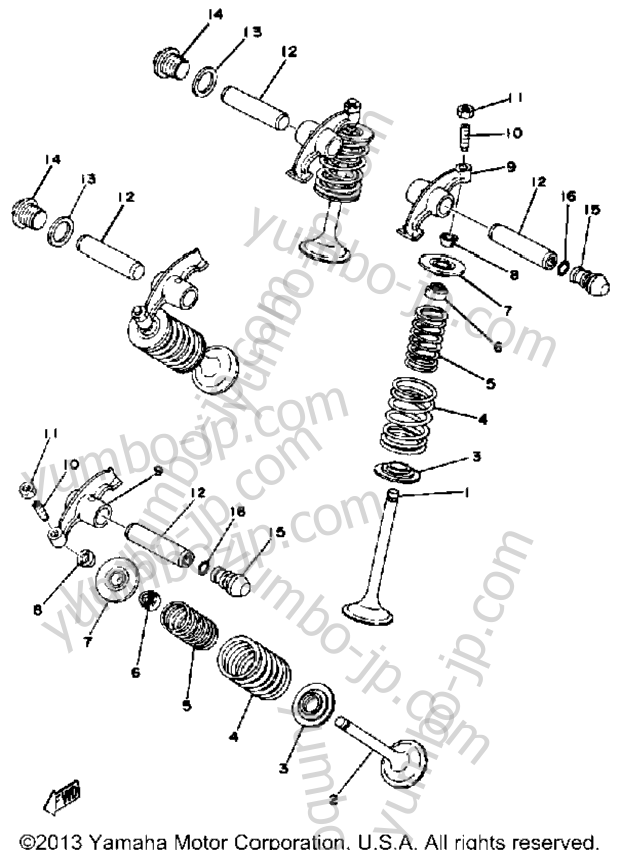 Valve Rocker Arm для мотоциклов YAMAHA XS360C 1976 г.