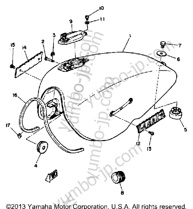 FUEL TANK for motorcycles YAMAHA XS1100SG 1980 year