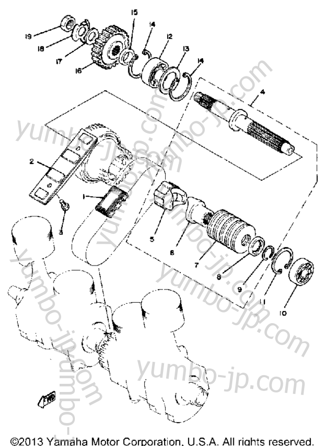 Primary Shaft Chain для мотоциклов YAMAHA XS1100SG 1980 г.