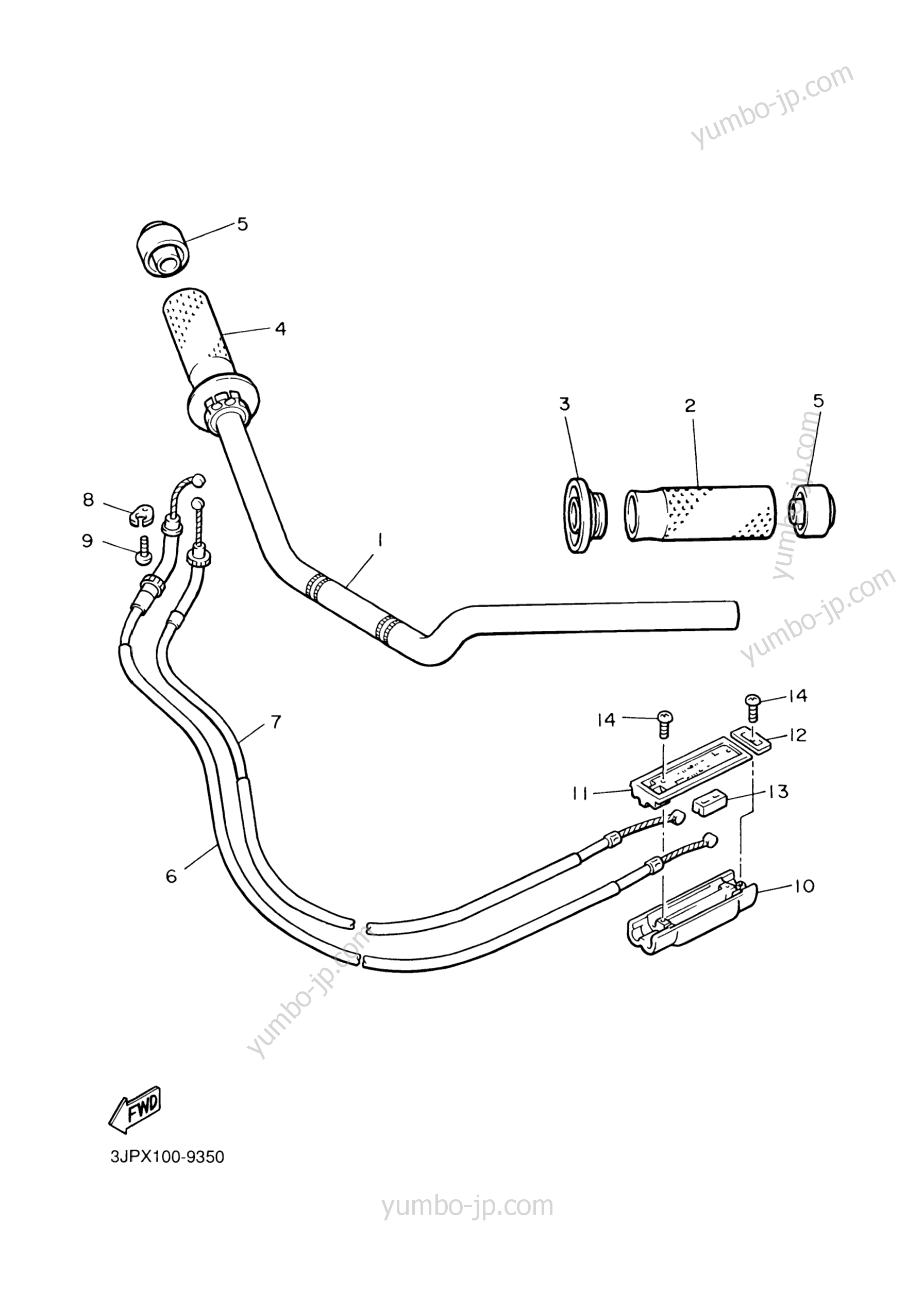 Steering Handle Cable for motorcycles YAMAHA V-MAX (VMX1200SC) CA 2004 year