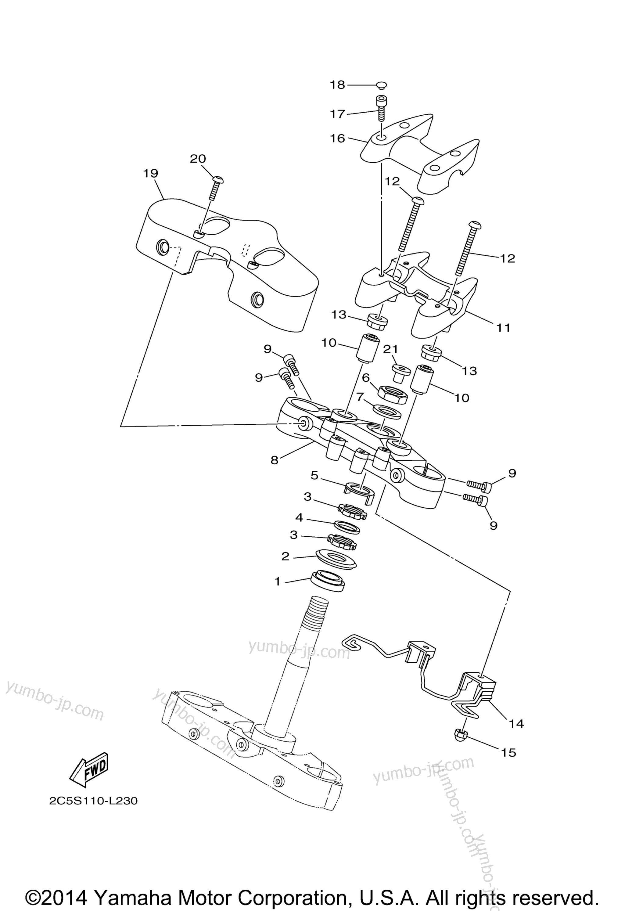 Steering for motorcycles YAMAHA STRATOLINER S (XV19CTSDL) 2013 year