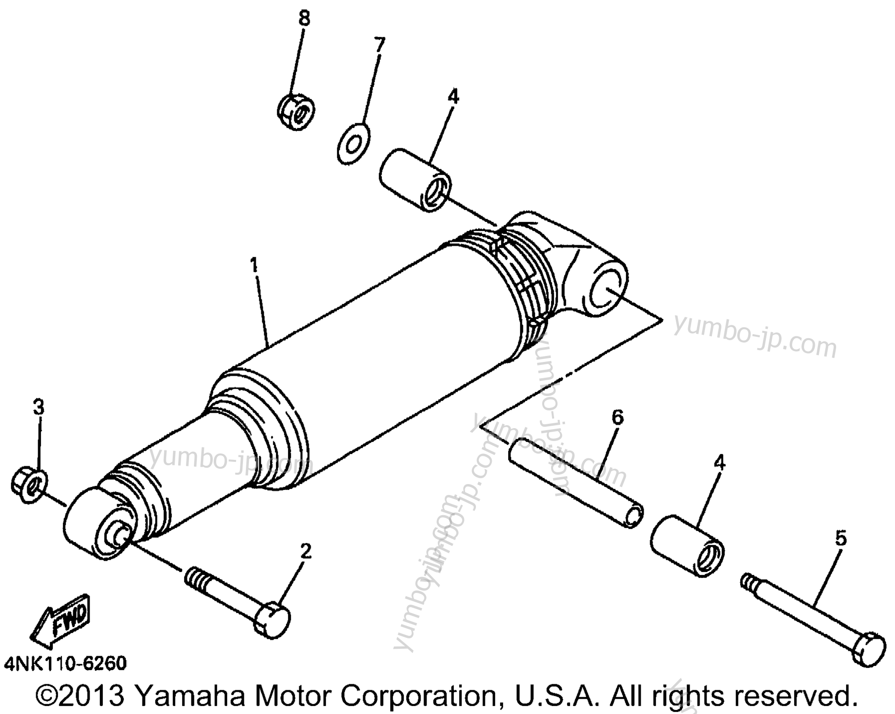 Rear Suspension для мотоциклов YAMAHA XVZ13ATK 1998 г.