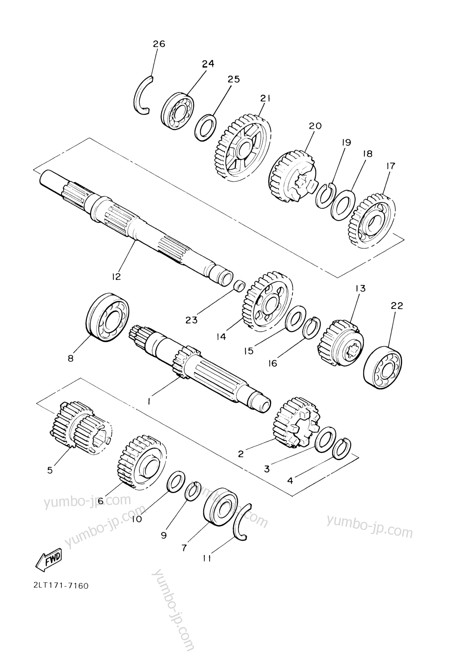 TRANSMISSION for motorcycles YAMAHA V-MAX (VMX1200SC) CA 2004 year