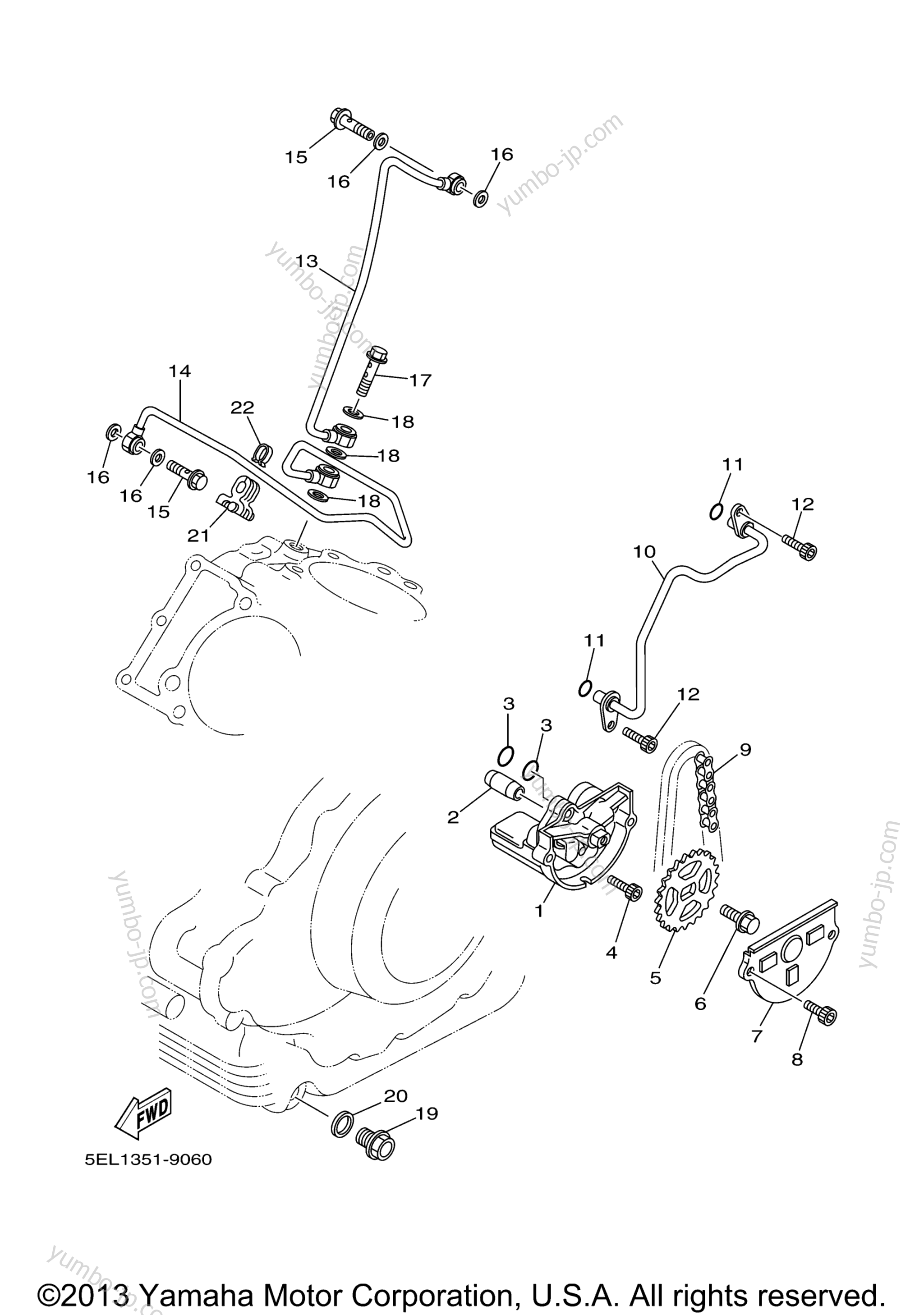 OIL PUMP for motorcycles YAMAHA V STAR 1100 CUSTOM (XVS11SC) CA 2004 year