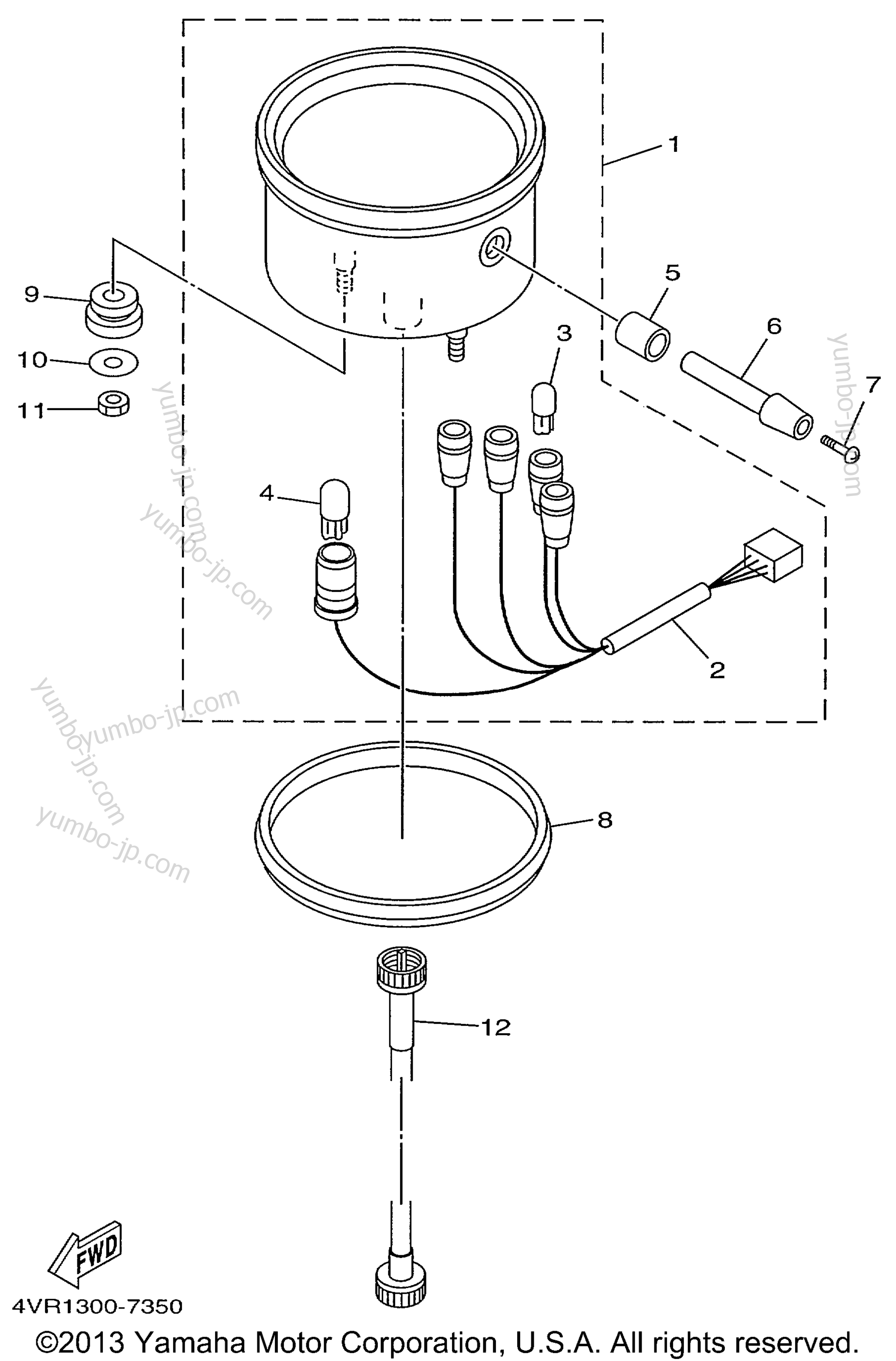 METER for motorcycles YAMAHA V-STAR CUSTOM (XVS650KC) CA 1998 year