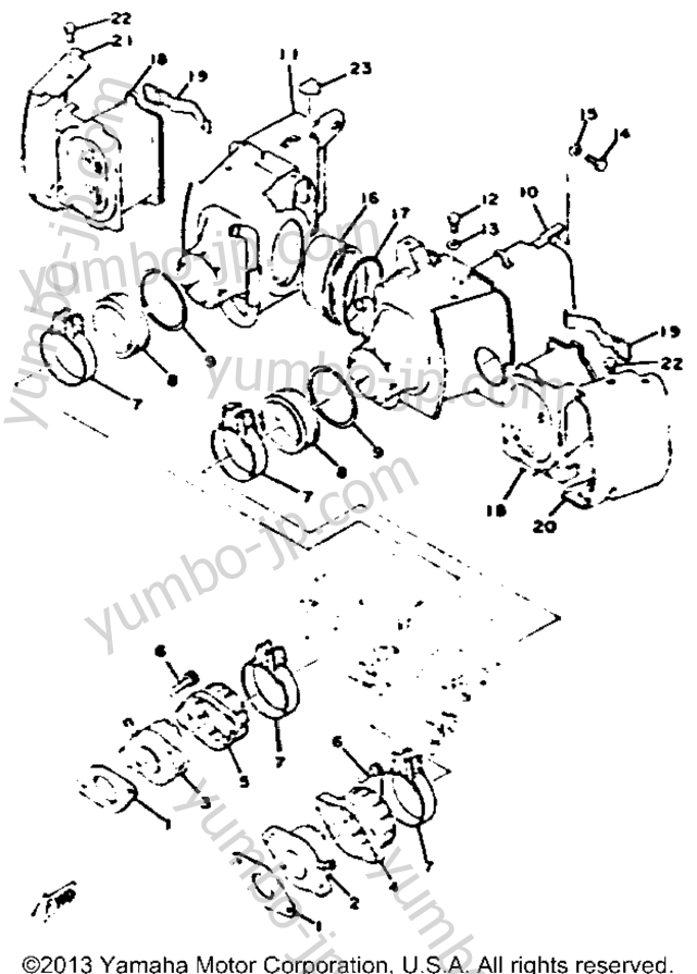 Intake for motorcycles YAMAHA XS650_2F 1979 year