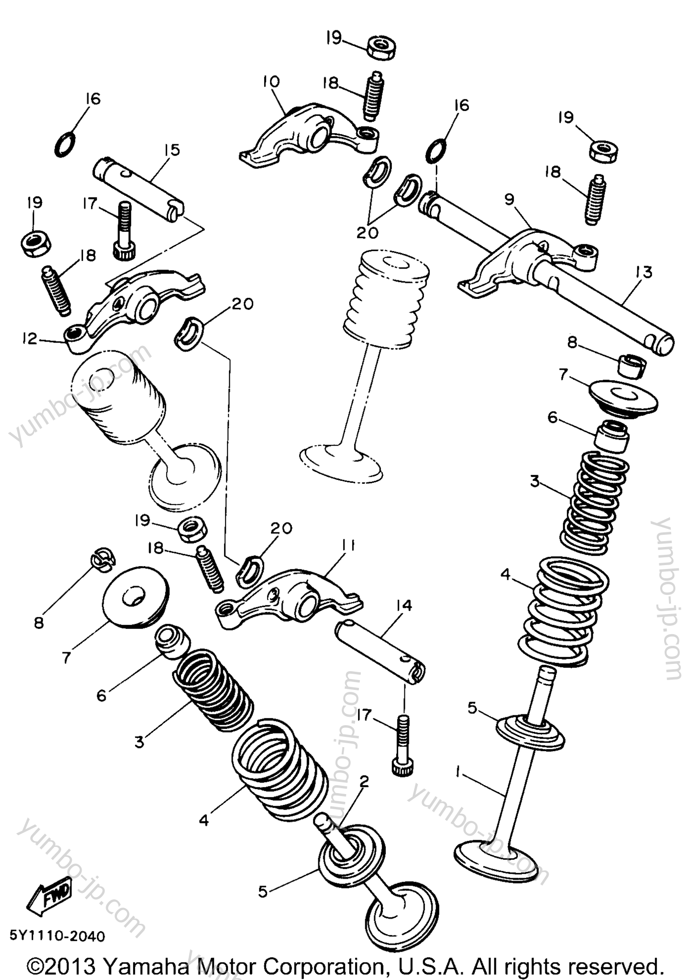 VALVE for motorcycles YAMAHA XT600EE 1993 year