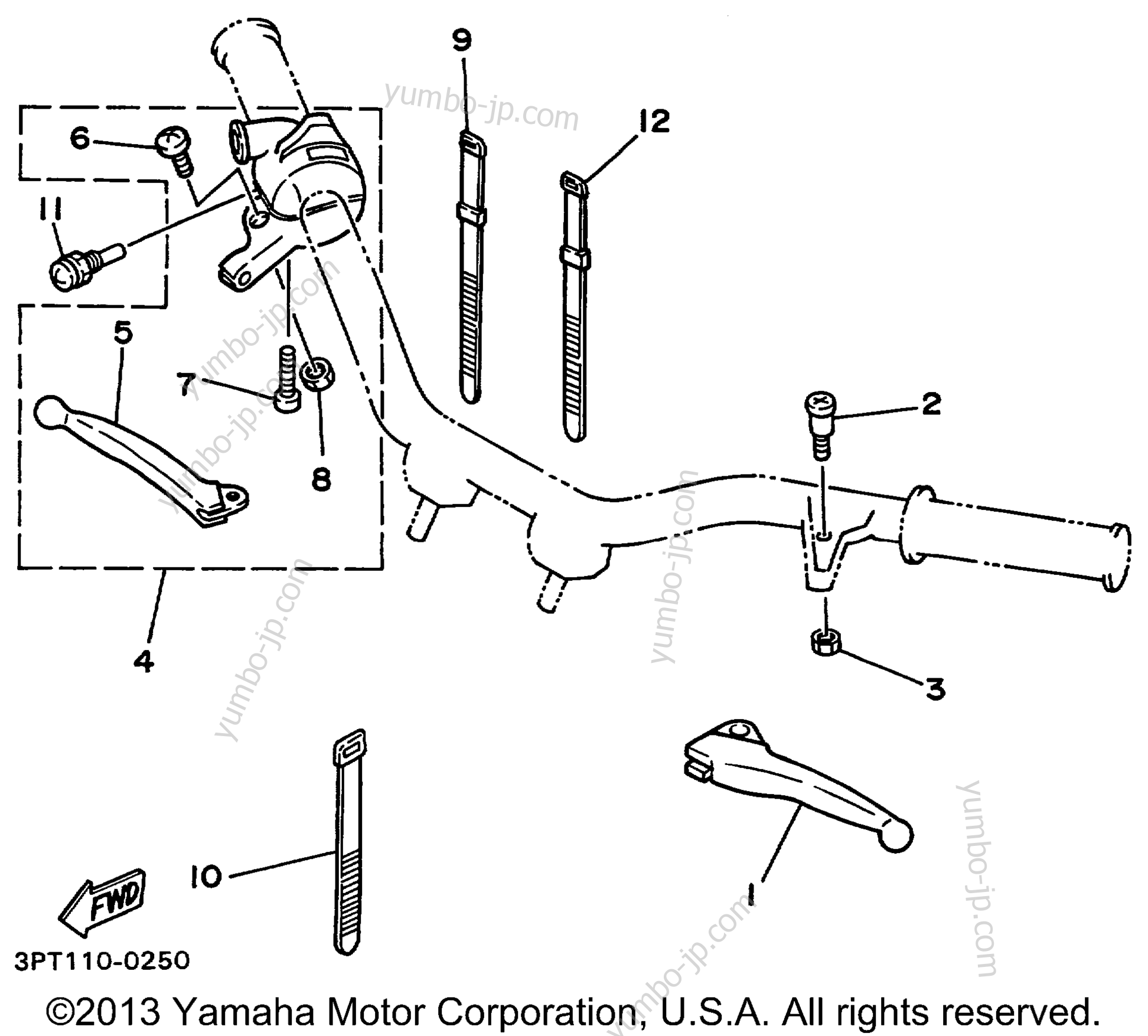 Handle Switch Lever for motorcycles YAMAHA YZINGER (PW50L1) 1999 year