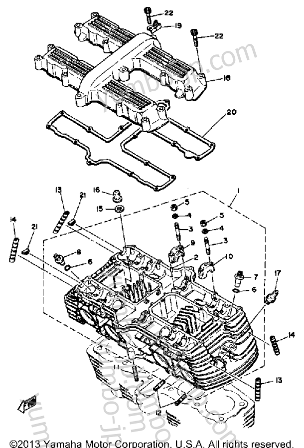 CYLINDER HEAD for motorcycles YAMAHA XS1100SG 1980 year