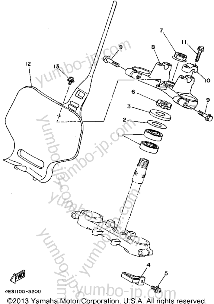 Steering для мотоциклов YAMAHA YZ80F1 1994 г.