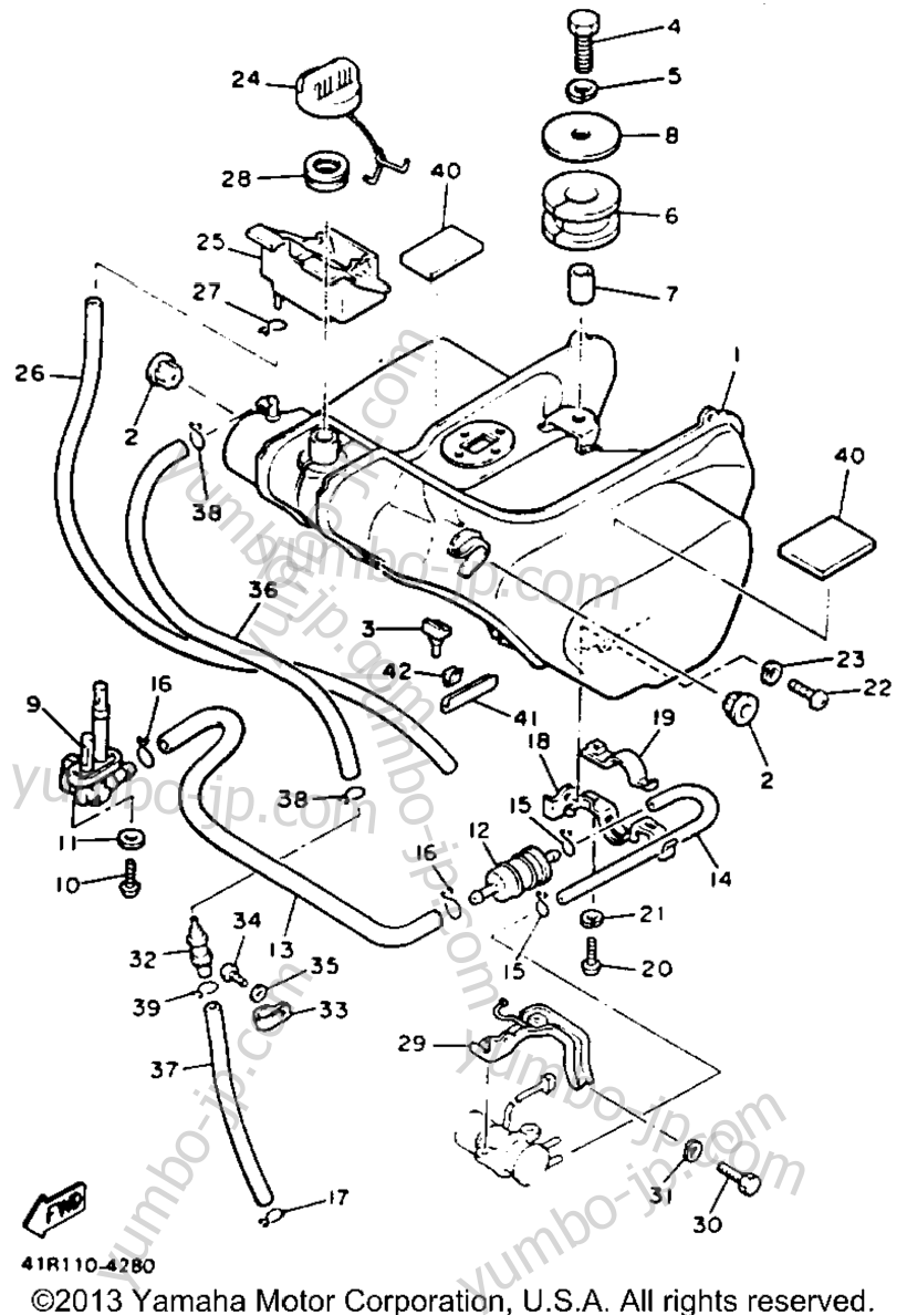 Топливный бак для мотоциклов YAMAHA XVZ12L 1984 г.