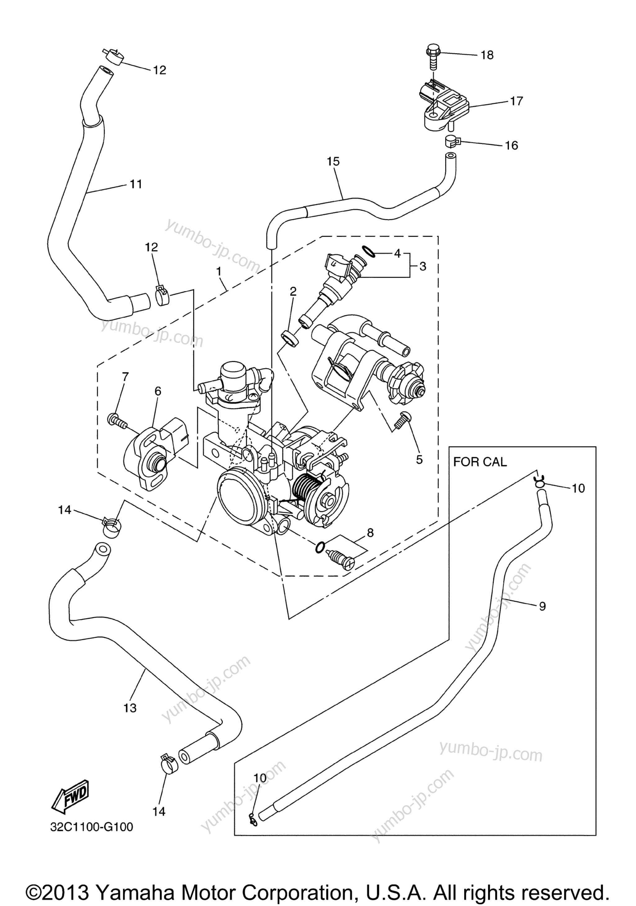 Intake 2 for motorcycles YAMAHA WR250X (WR25XXL) 2008 year