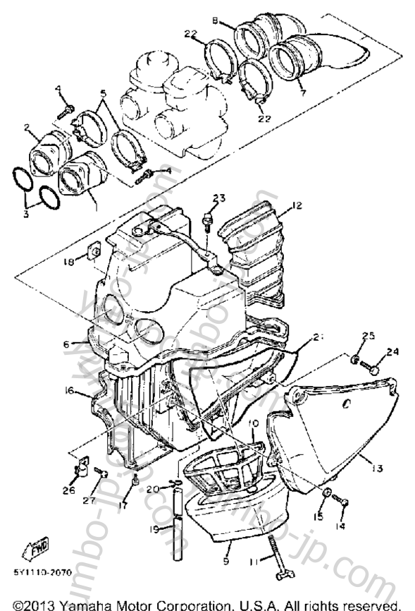 Intake для мотоциклов YAMAHA XT550 (XT550J) 1982 г.