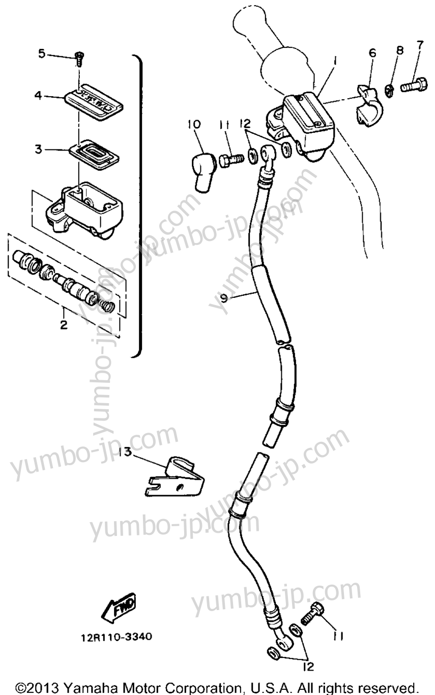 FRONT MASTER CYLINDER for motorcycles YAMAHA XS400J 1982 year