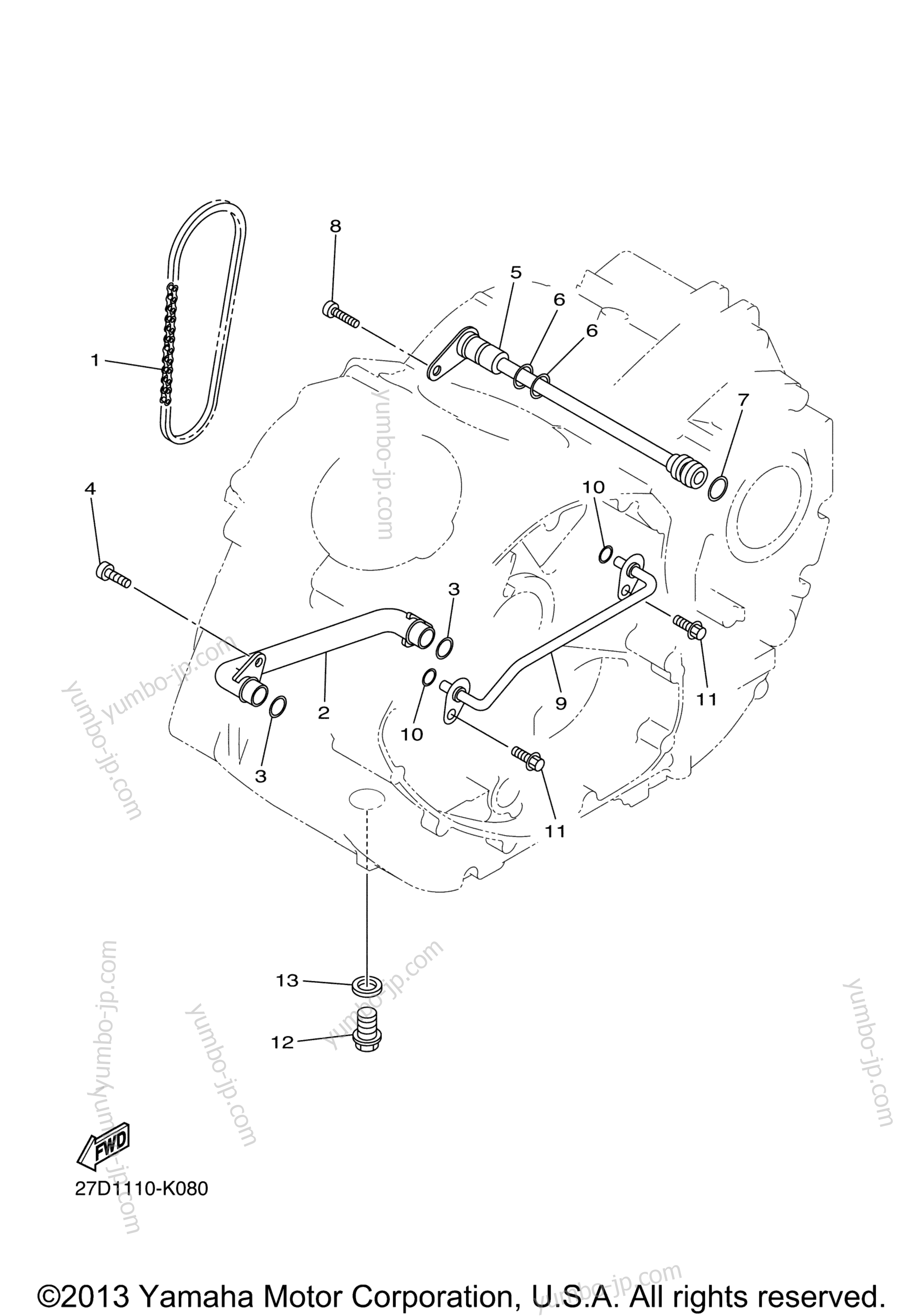 OIL PUMP for motorcycles YAMAHA STRYKER (XVS13CACO) CA 2011 year