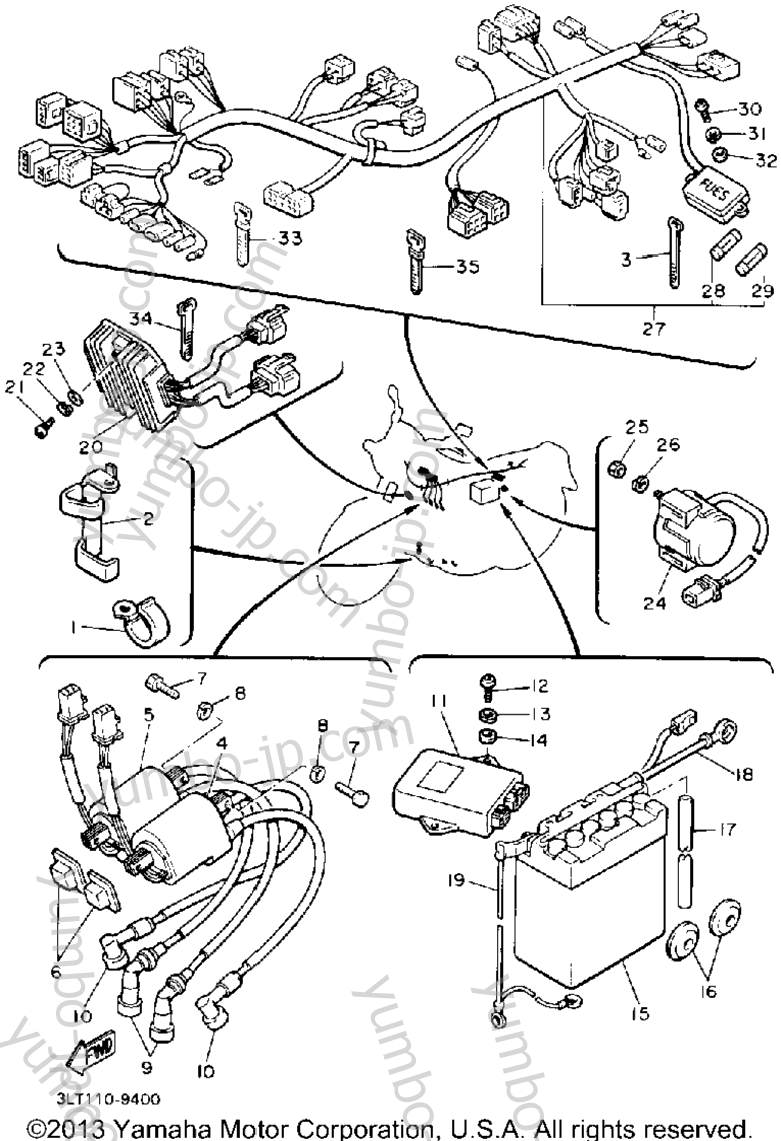 Electrical 1 для мотоциклов YAMAHA RADIAN (YX600W) 1989 г.