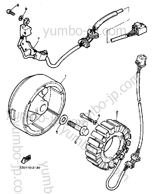 A - C - Generator для мотоциклов YAMAHA XV500K 1983 г.