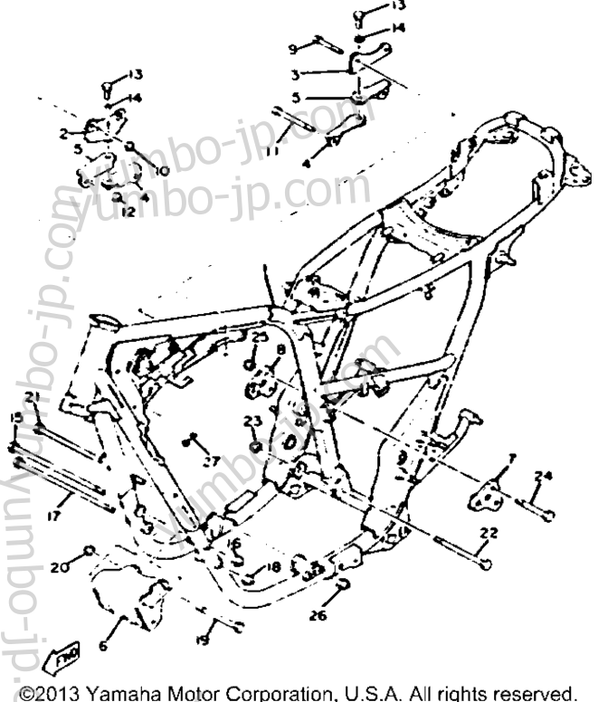 FRAME for motorcycles YAMAHA XS650H 1981 year