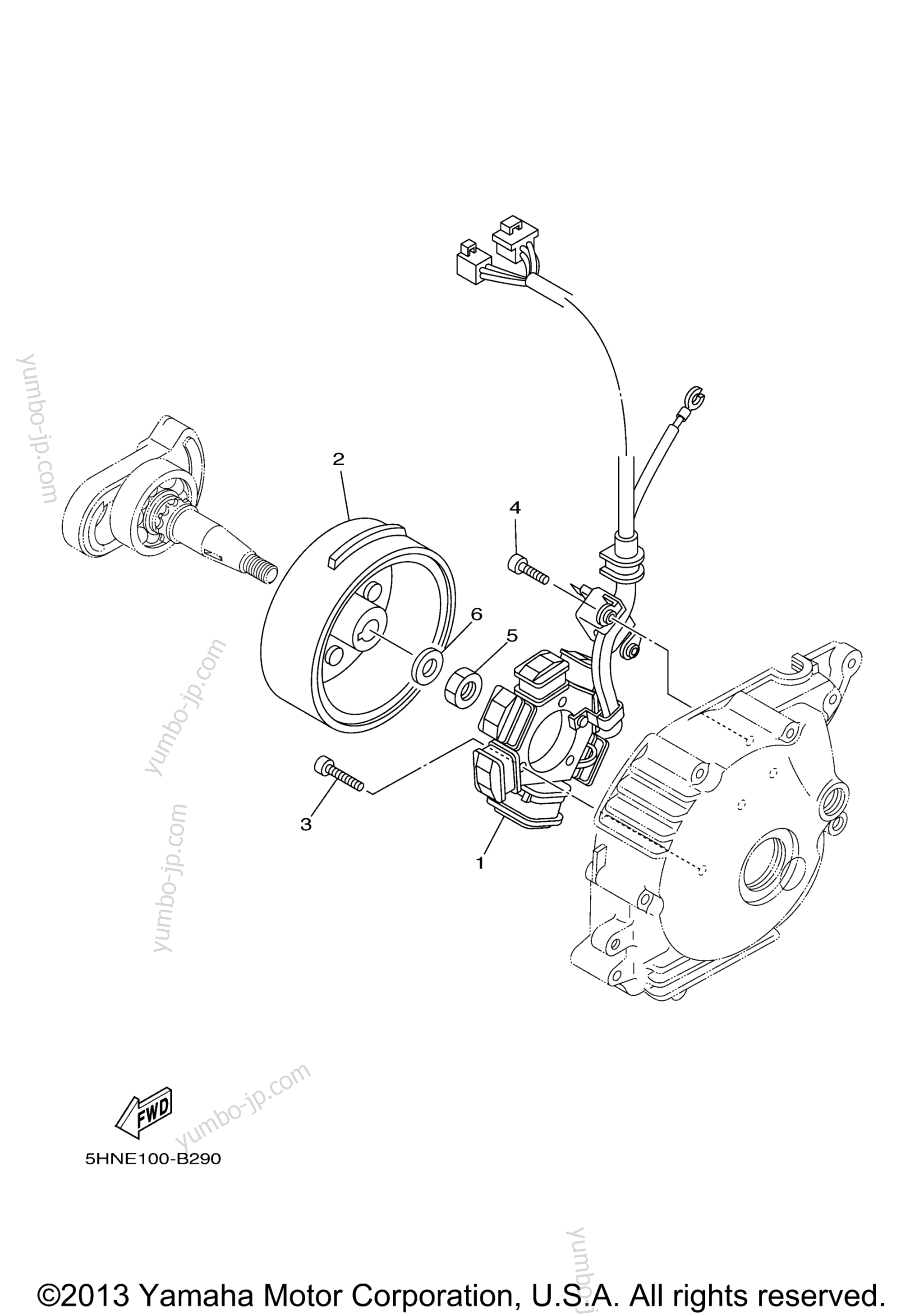 GENERATOR for motorcycles YAMAHA TTR90E (TTR90ES) 2004 year