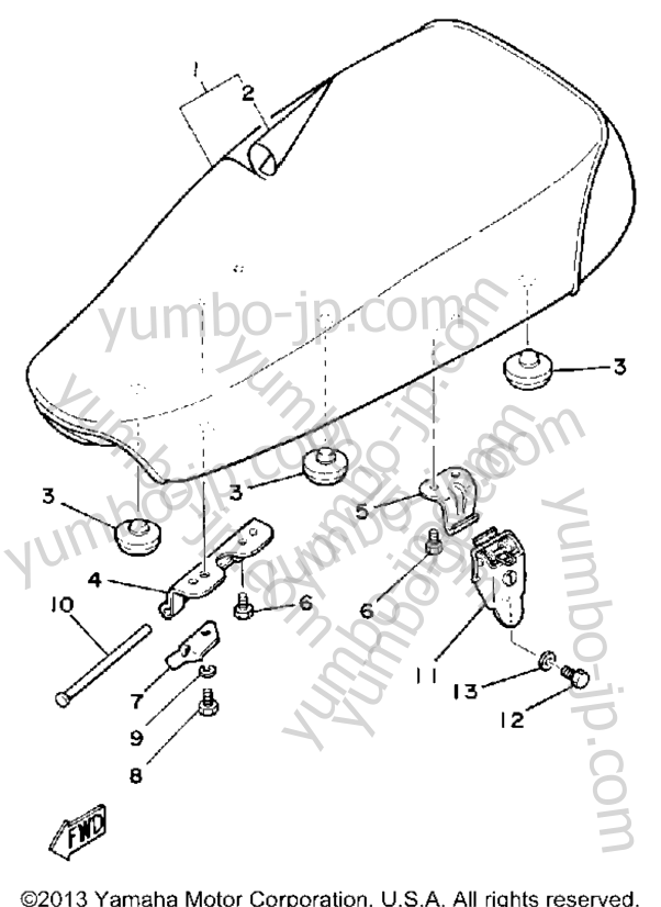 SEAT для мотоциклов YAMAHA MX100G 1980 г.