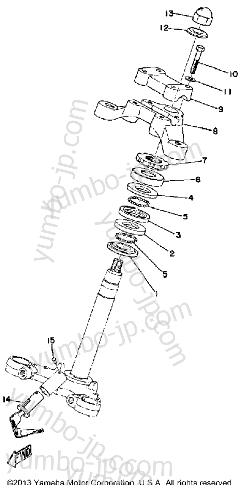 Steering для мотоциклов YAMAHA RD125B 1975 г.