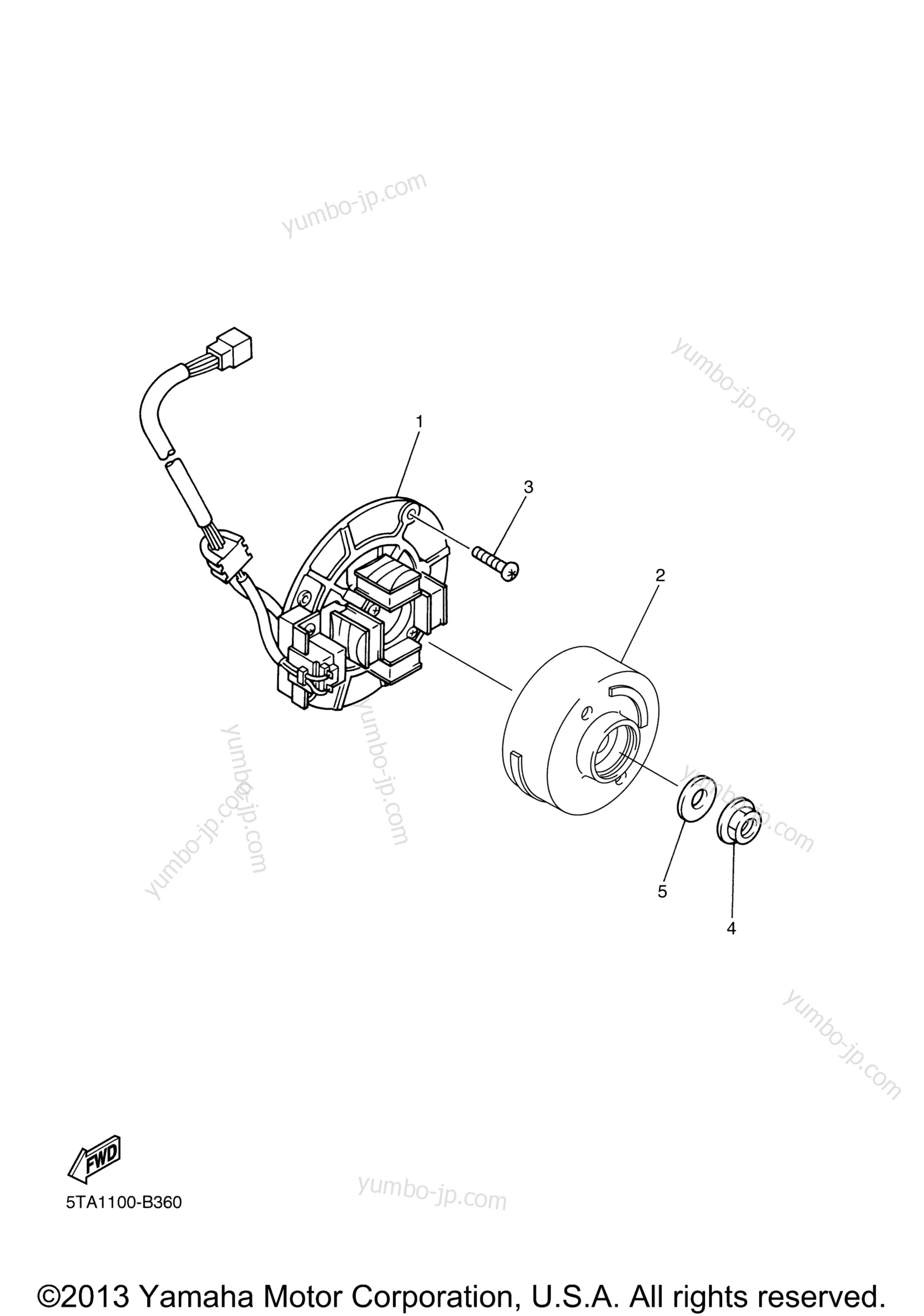 GENERATOR для мотоциклов YAMAHA YZ250F (YZ250FT) 2005 г.