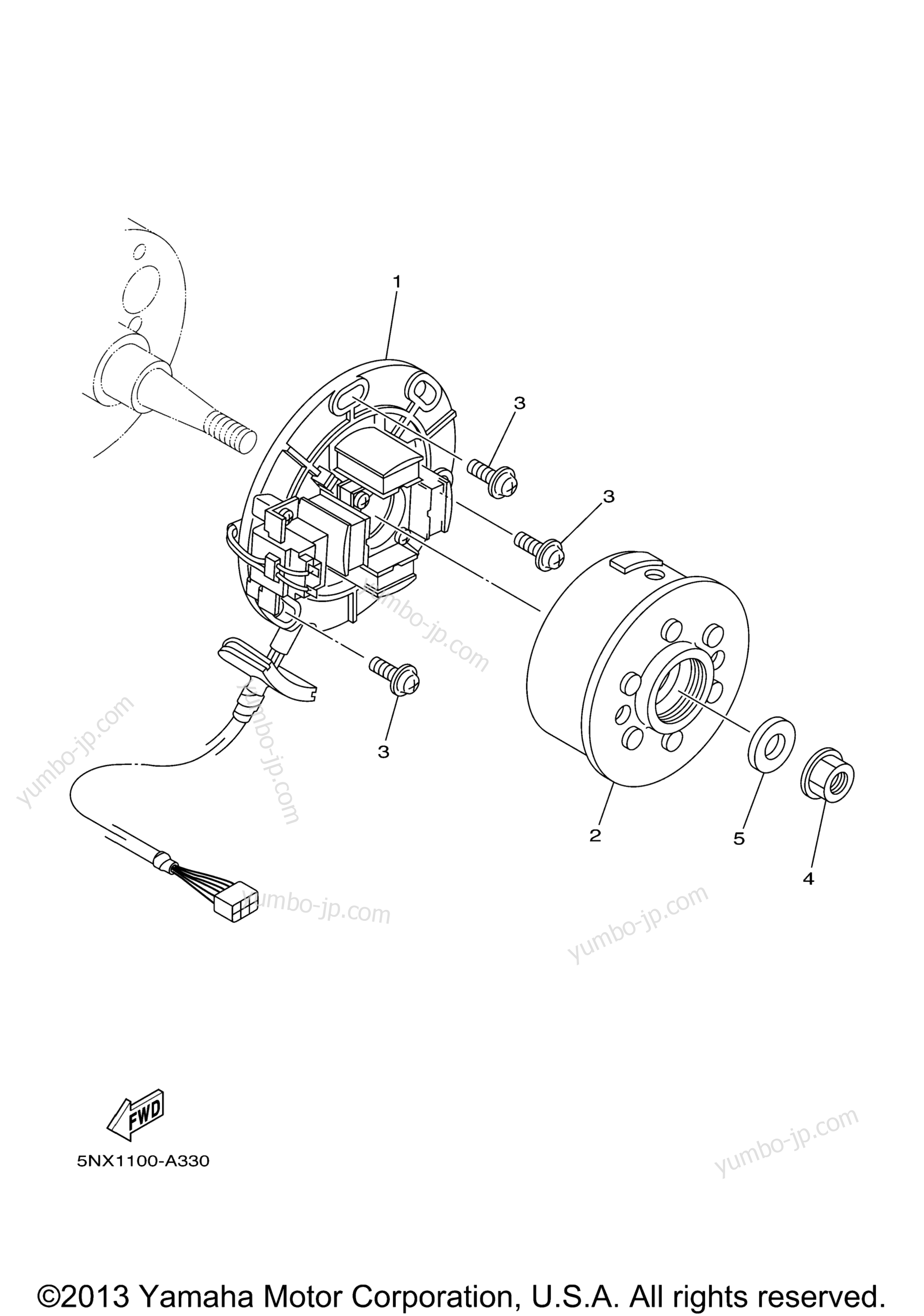 GENERATOR для мотоциклов YAMAHA YZ250 (YZ250W1) 2007 г.