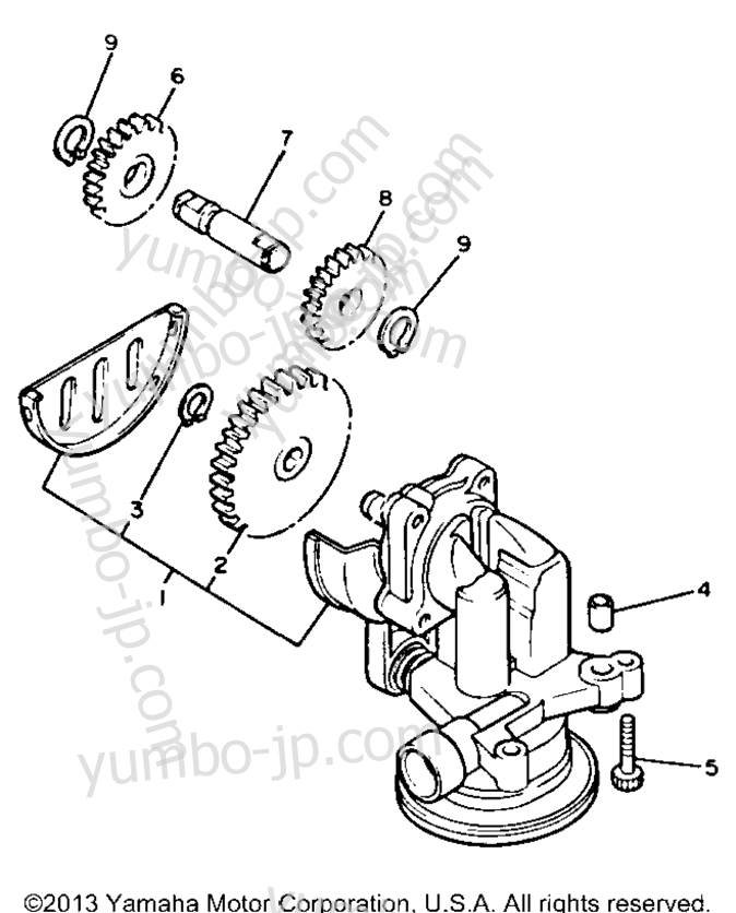 Масляный насос для мотоциклов YAMAHA XVZ12TK 1983 г.