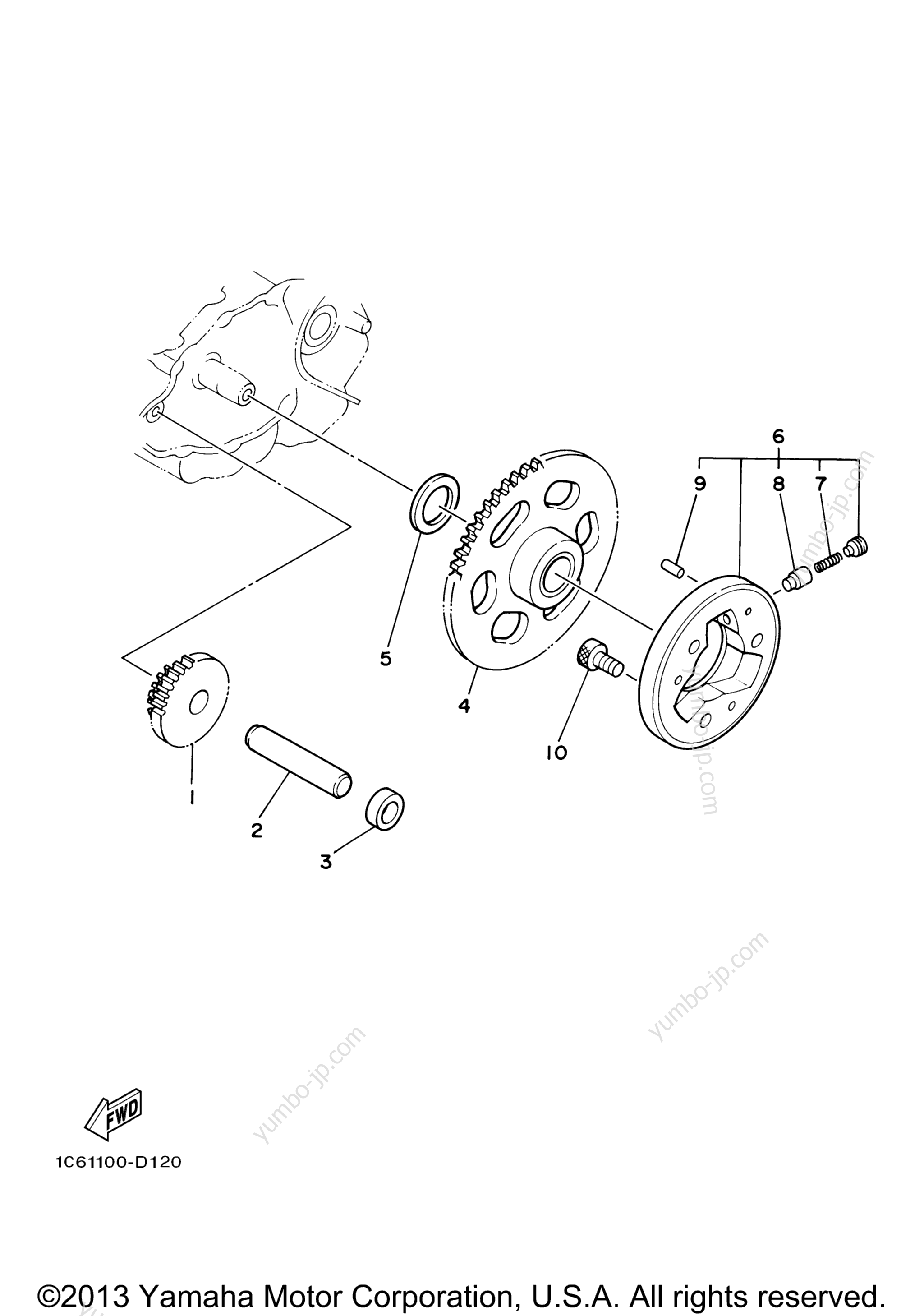 STARTER CLUTCH для мотоциклов YAMAHA TT-R230 (TTR230Y) 2009 г.