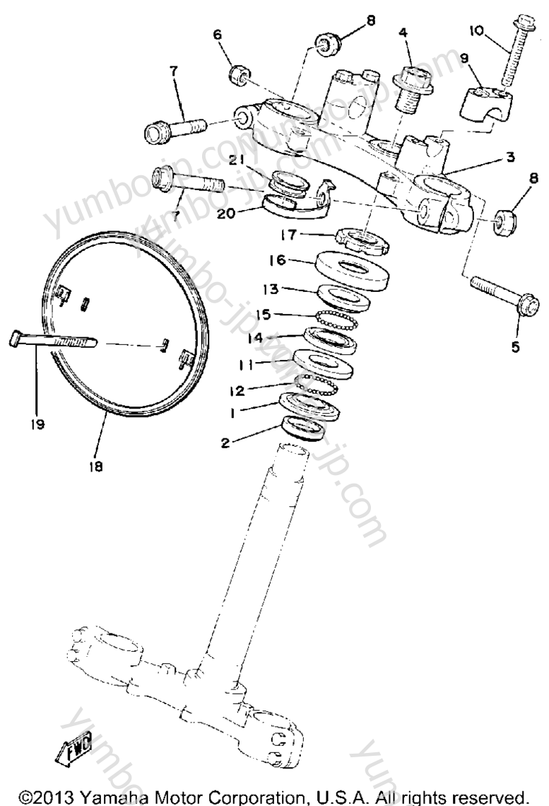 Steering для мотоциклов YAMAHA MX175H 1981 г.