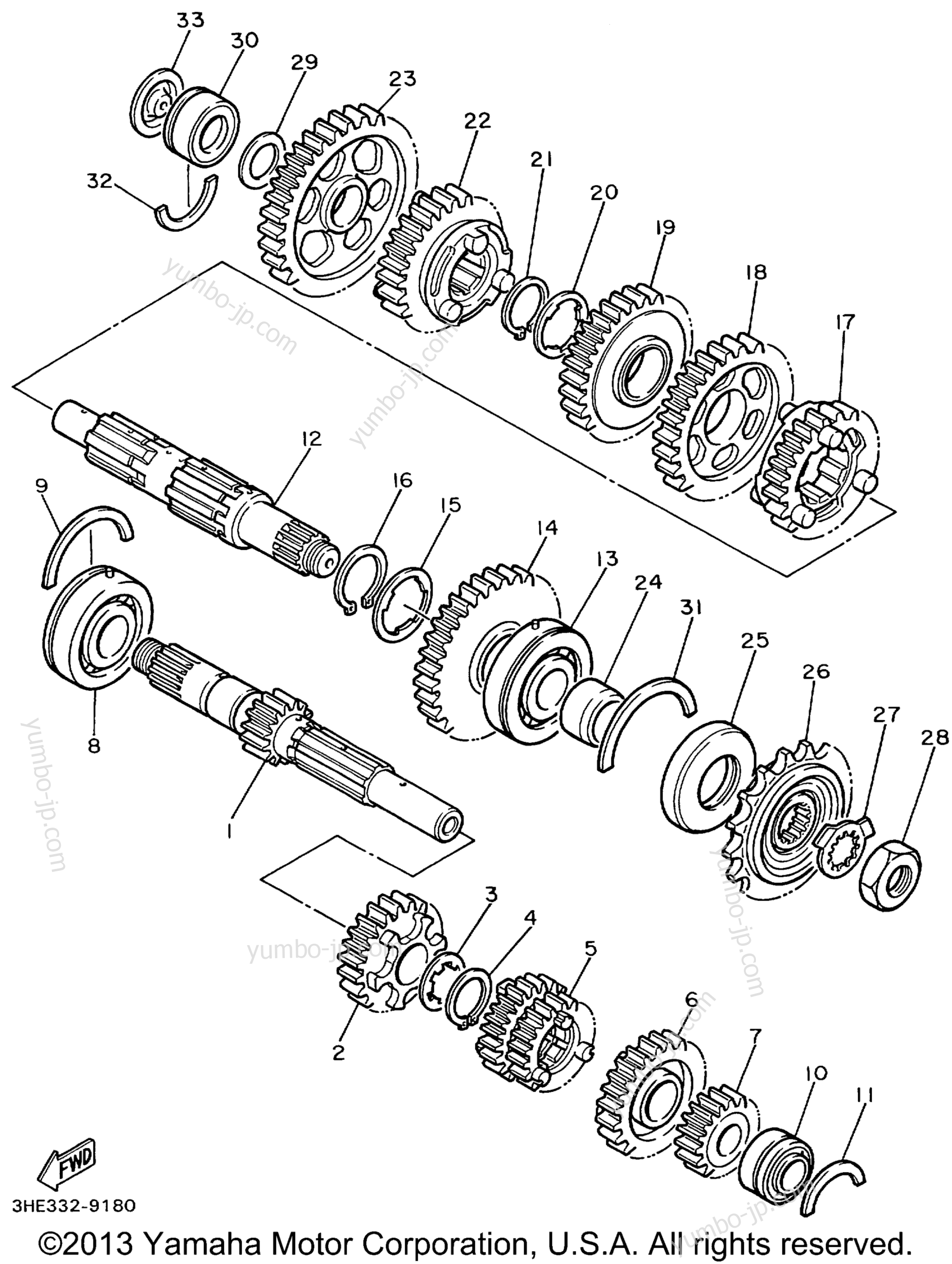 TRANSMISSION для мотоциклов YAMAHA FZR600RL 1999 г.