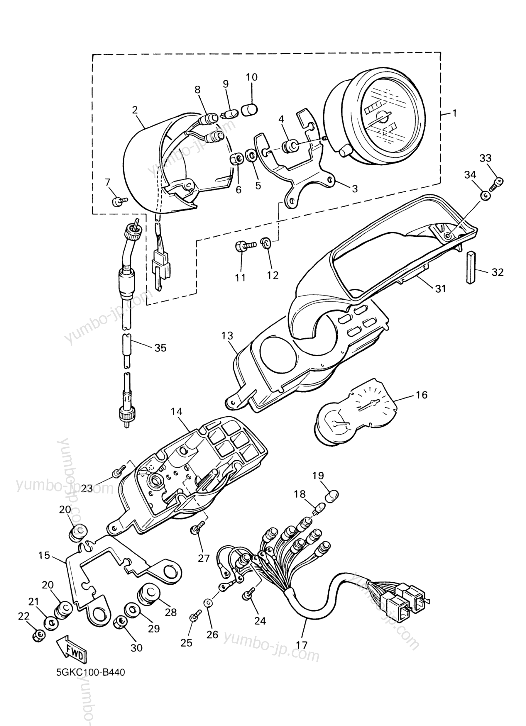 METER for motorcycles YAMAHA V-MAX (VMX1200SC) CA 2004 year